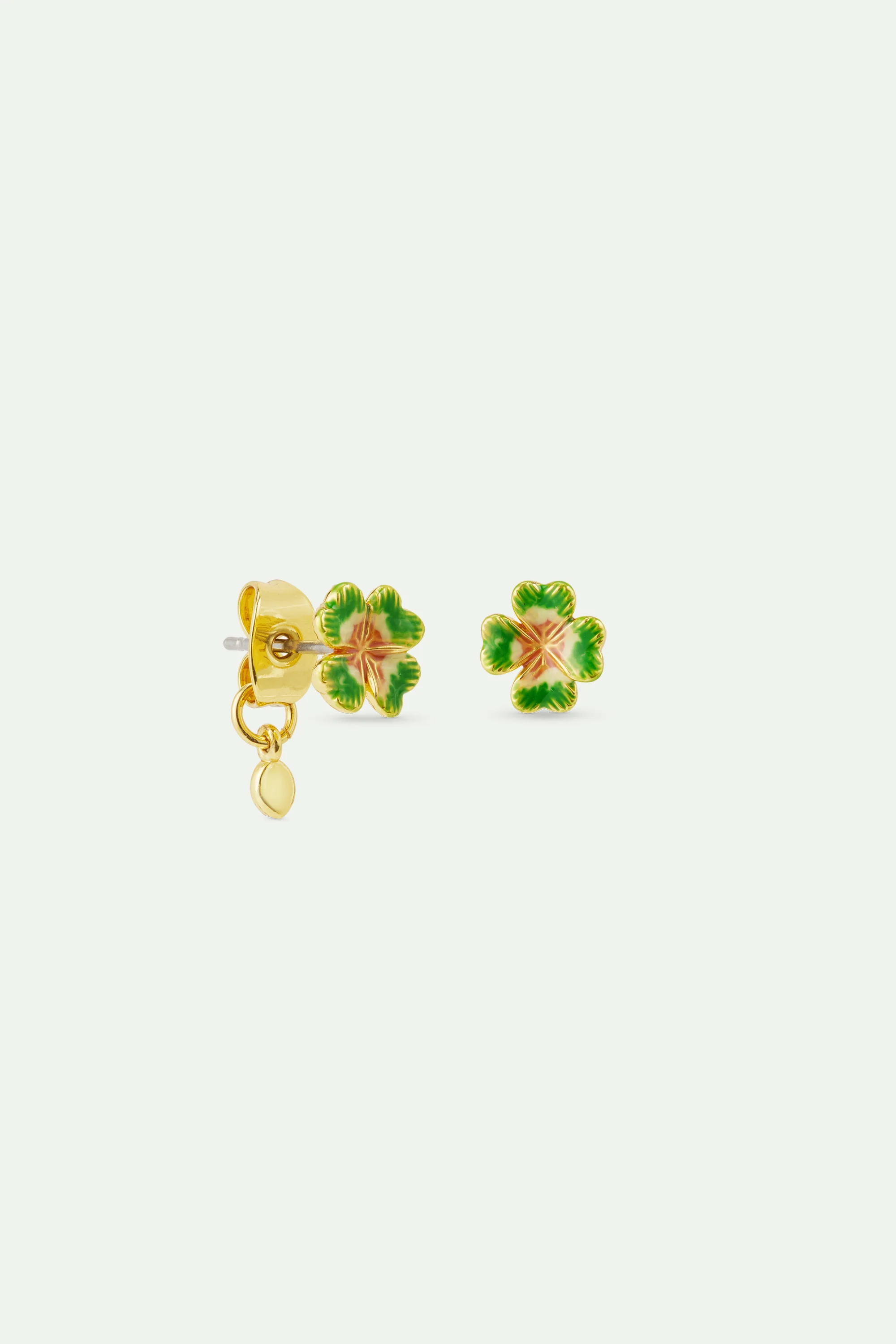 Boucles d'oreilles petit trèfle à quatre feuilles - Image 3