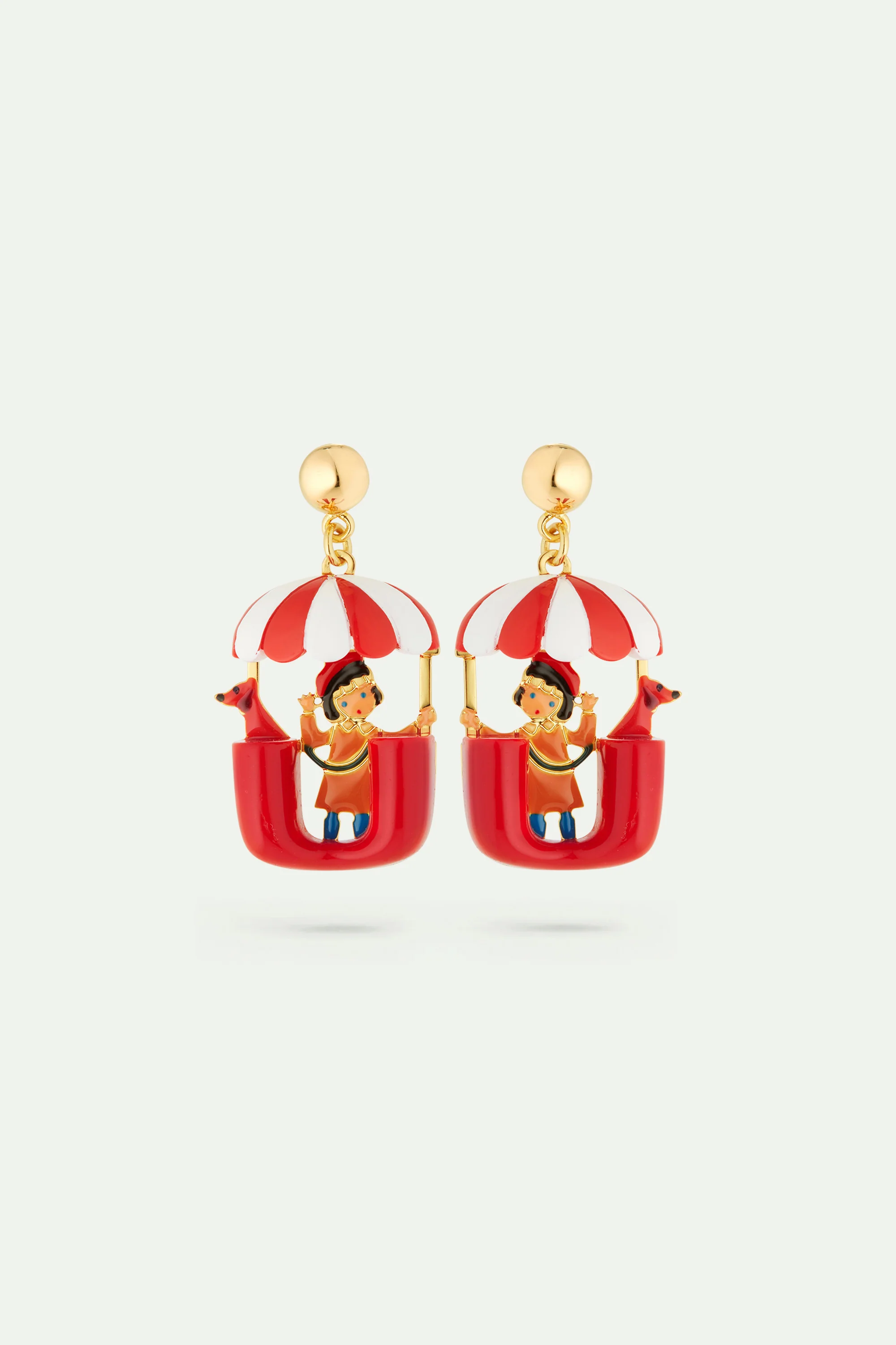 Boucles d'oreilles petite fille et teckel sur la grande roue - Image 3
