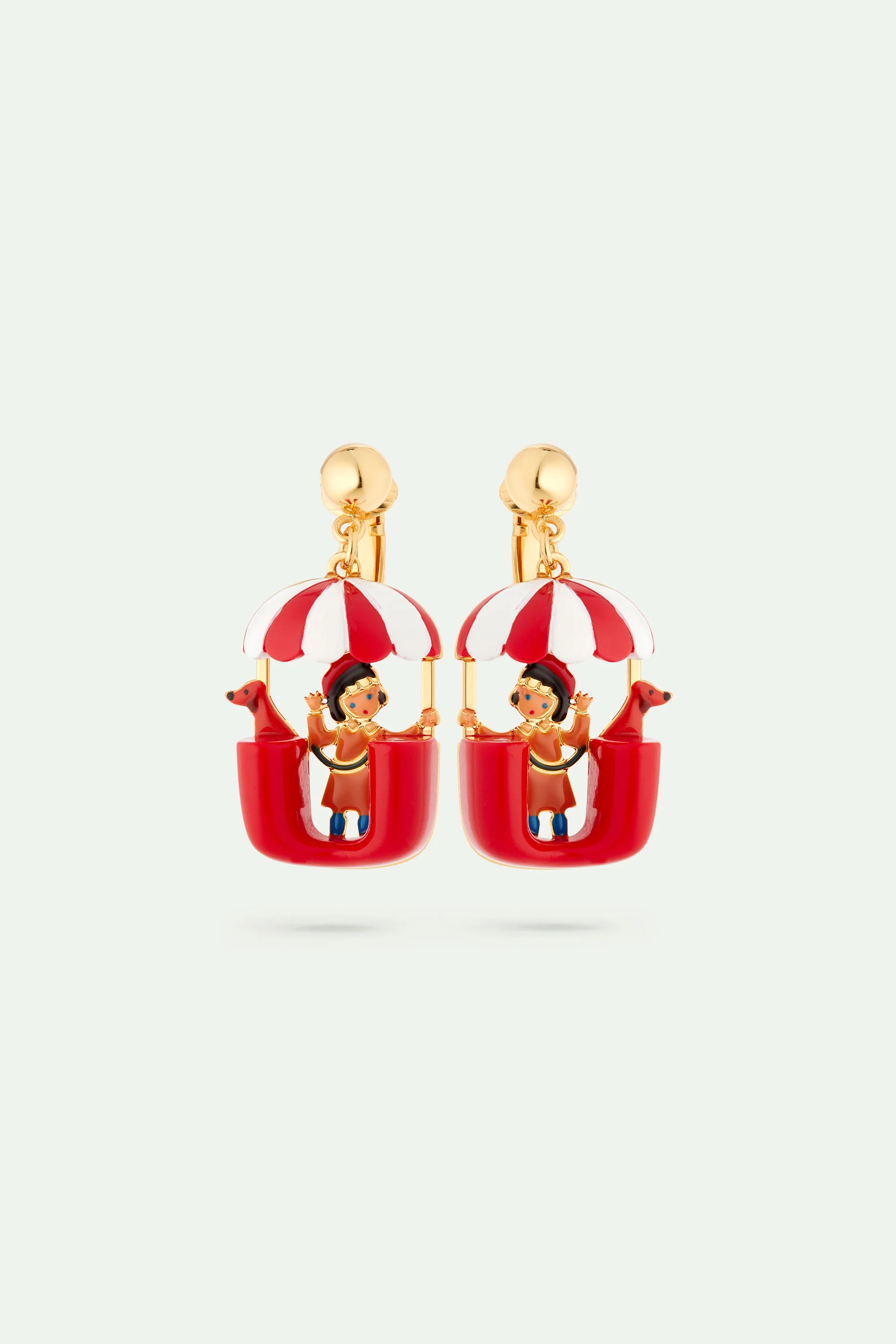 Boucles d'oreilles petite fille et teckel sur la grande roue - Image 5