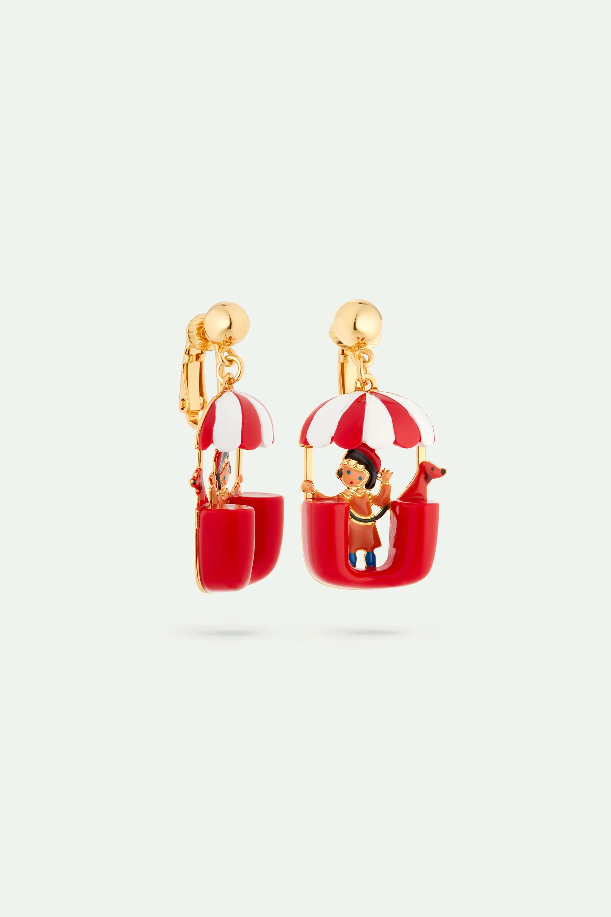 Boucles d'oreilles petite fille et teckel sur la grande roue - Image 6