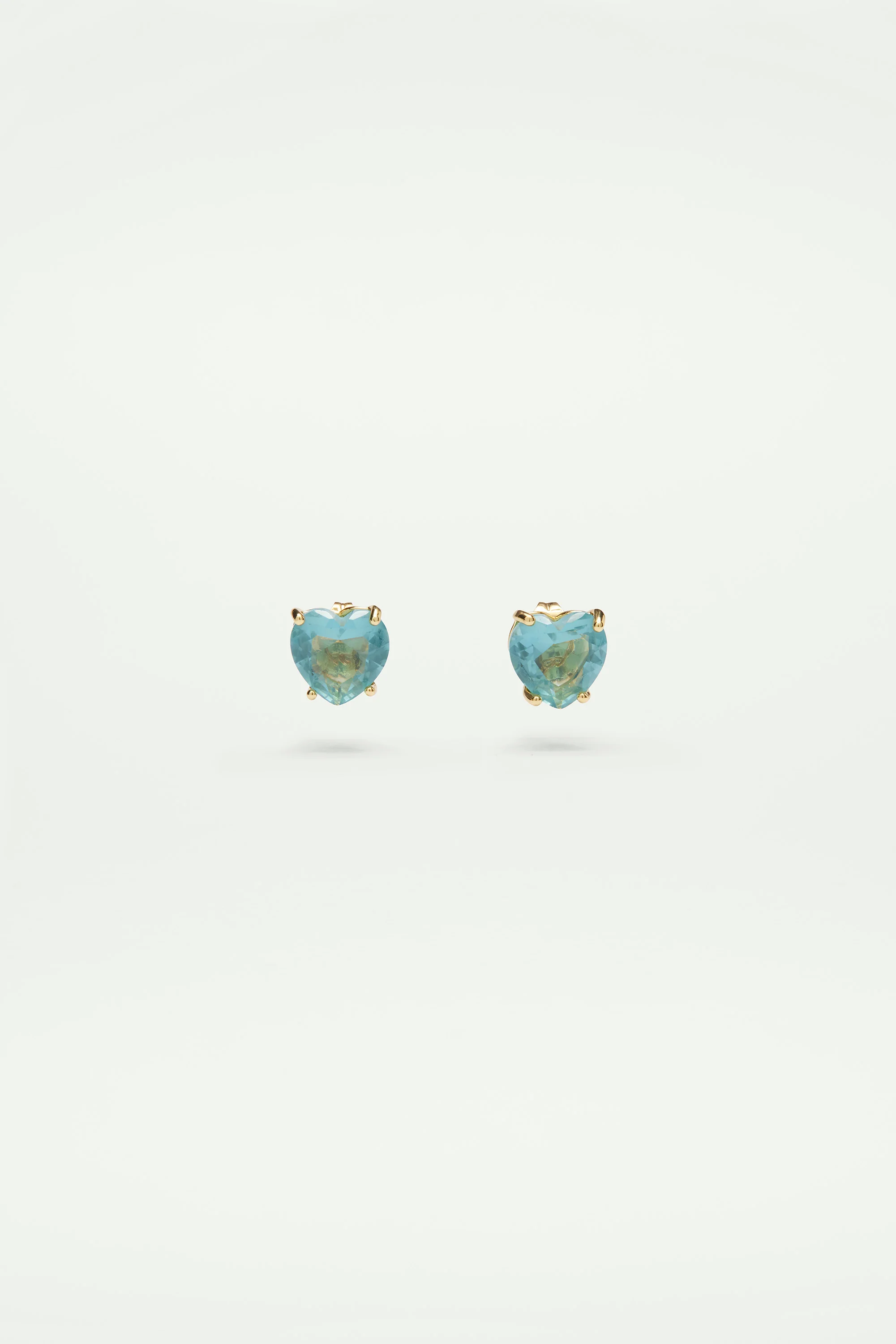 Boucles d'oreilles pierre cœur la diamantine acqua azzura