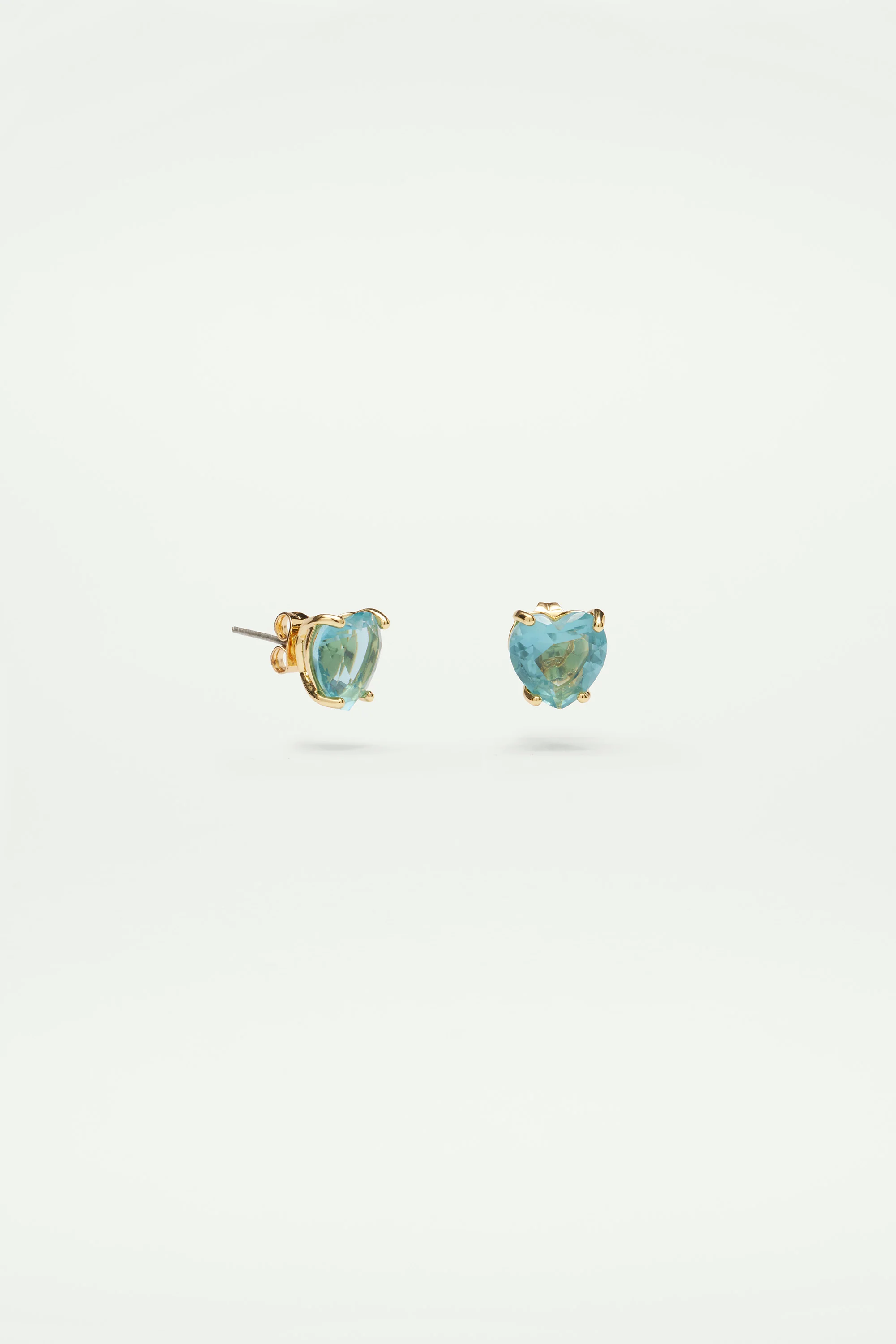 Boucles d'oreilles pierre cœur la diamantine acqua azzura - Image 2