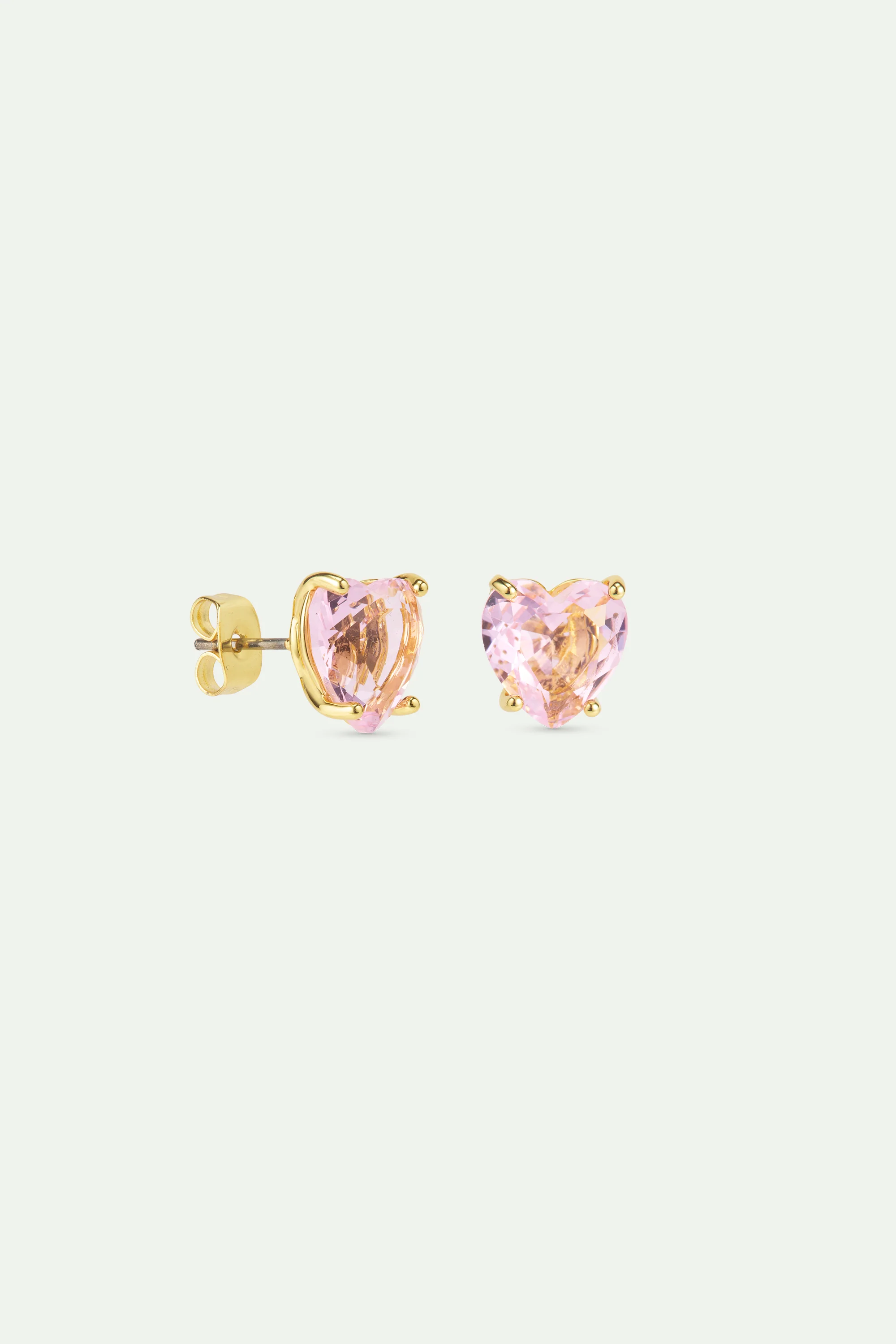 Boucles d'oreilles pierre coeur La Diamantine Rosa Centifolia - Image 3