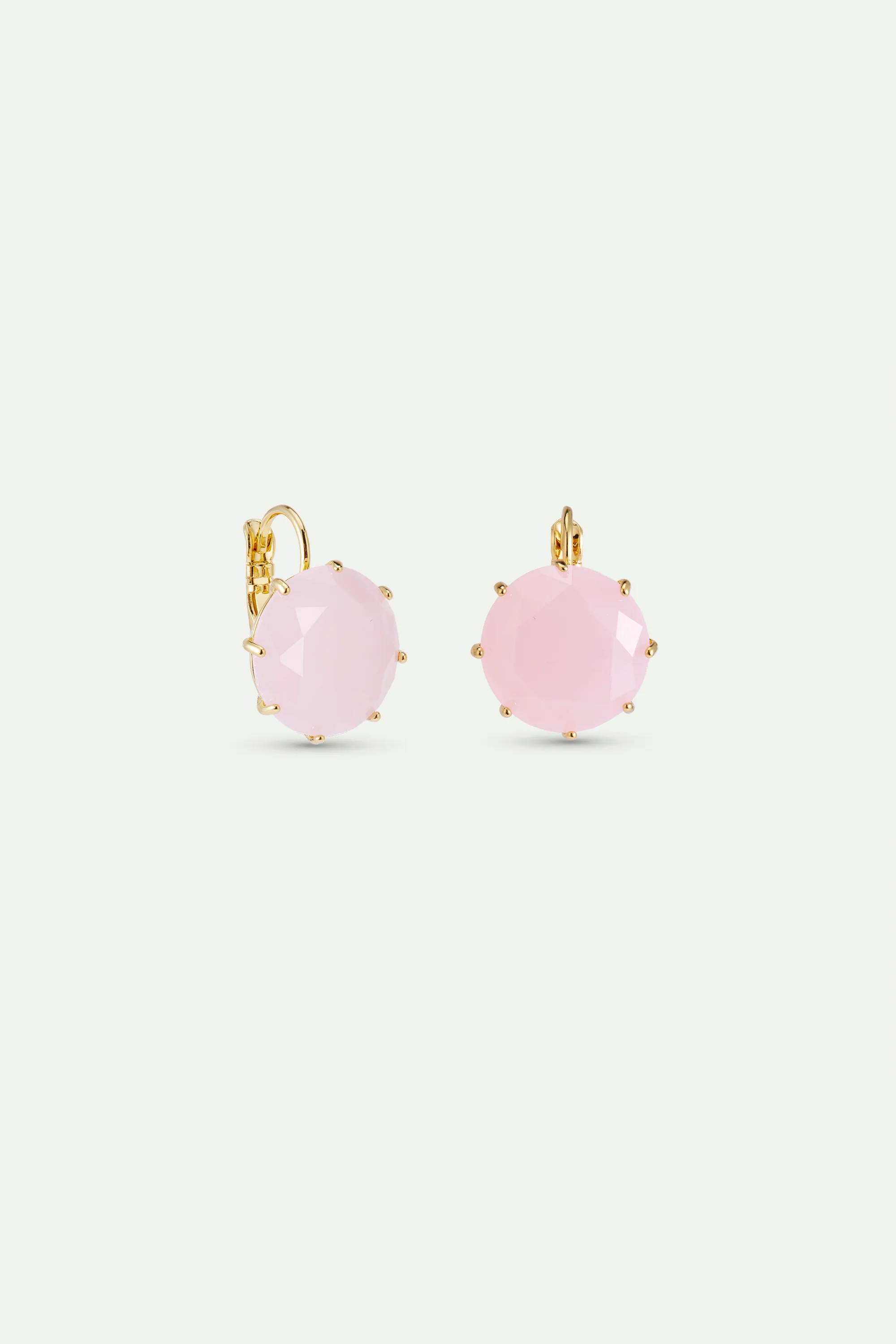 Boucles d'oreilles pierre ronde La Diamantine Rosa Centifolia - Image 2