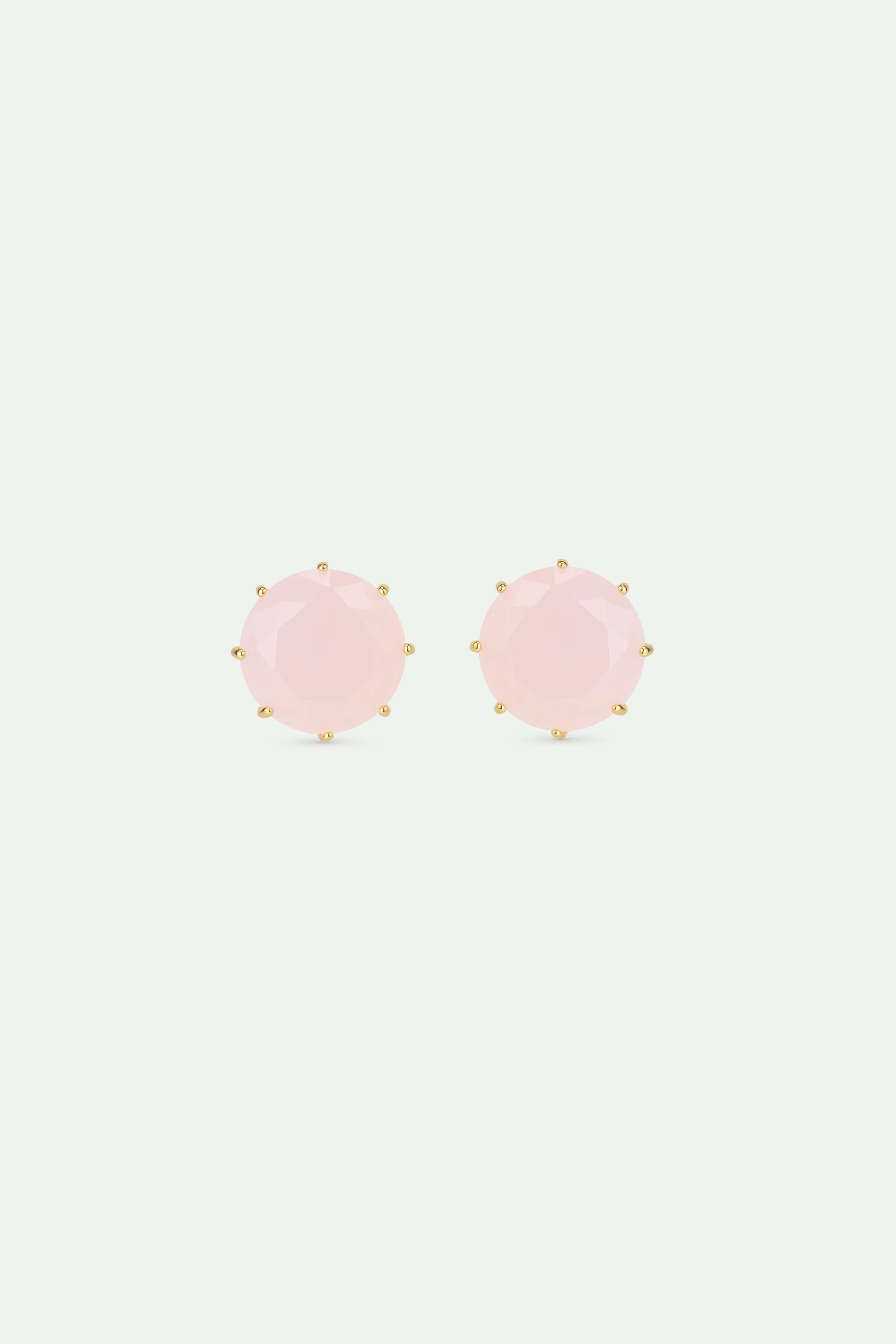 Boucles d'oreilles pierre ronde La Diamantine Rosa Centifolia