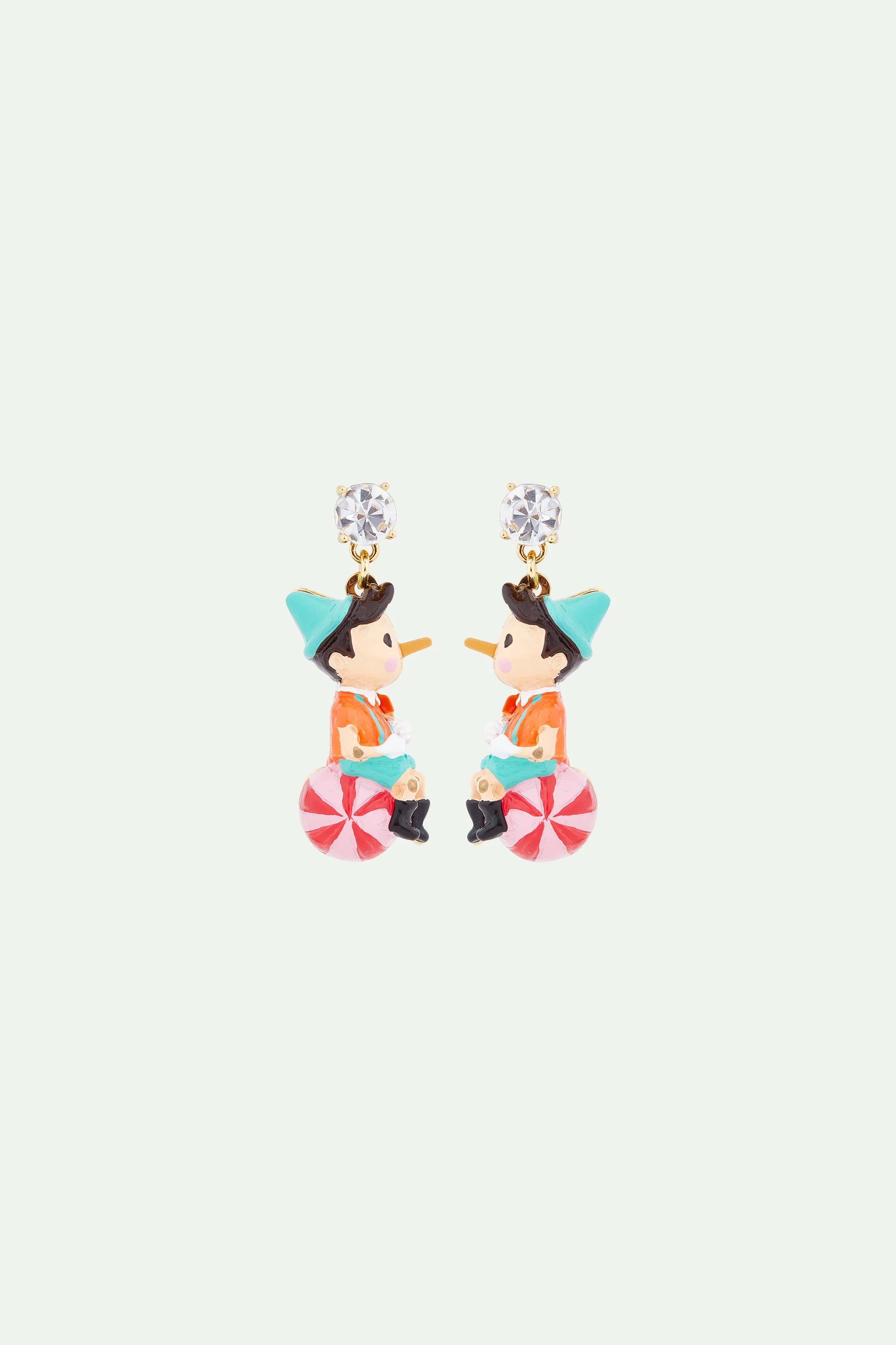 Boucles d'oreilles Pinocchio sur son ballon