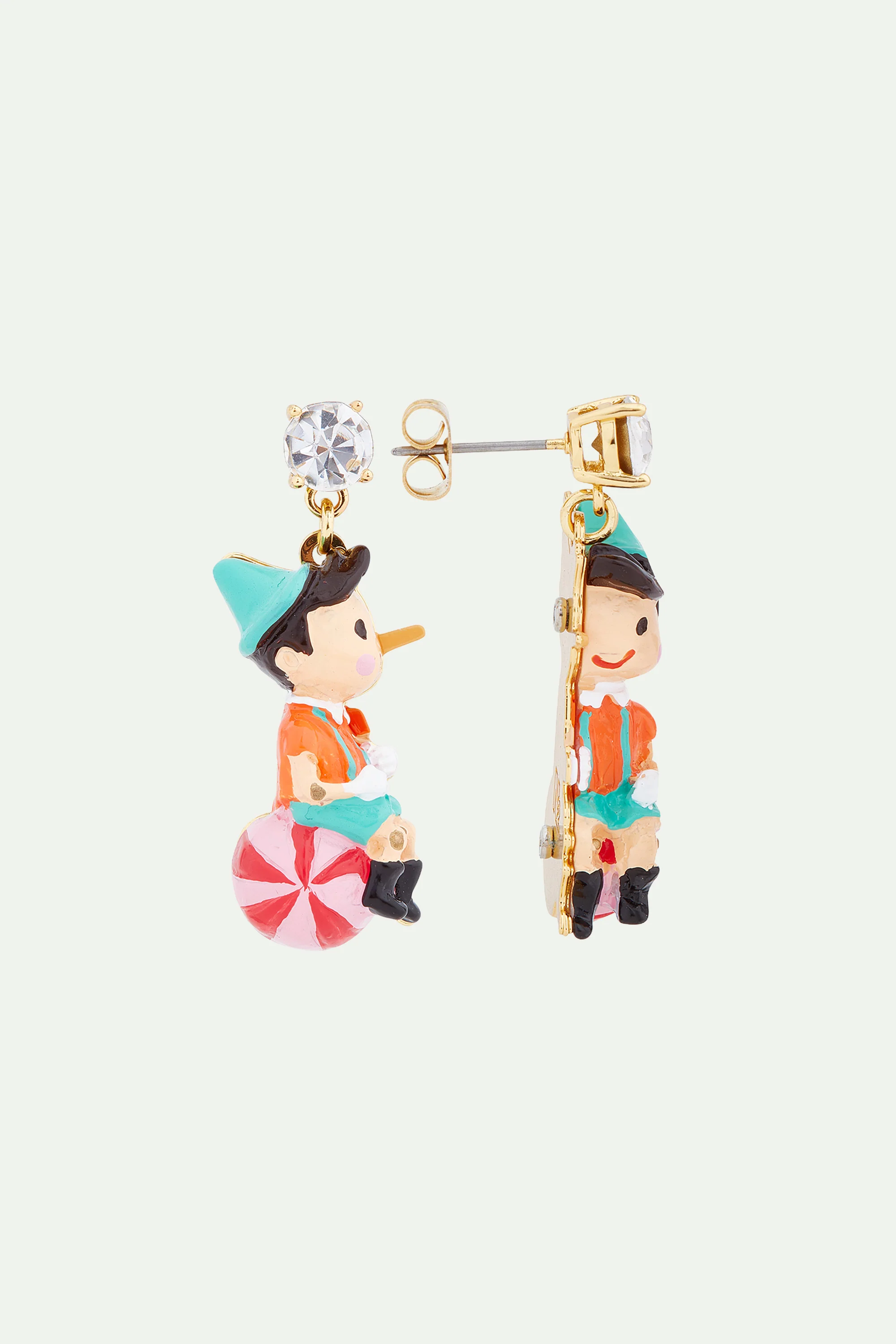 Boucles d'oreilles Pinocchio sur son ballon - Image 2