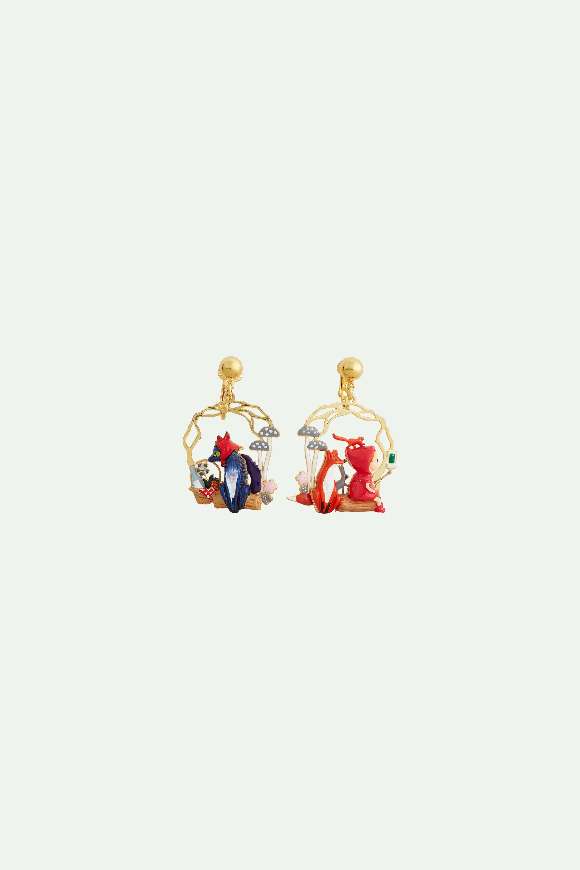 Boucles d'oreilles pique-nique le petit chaperon rouge - Image 4