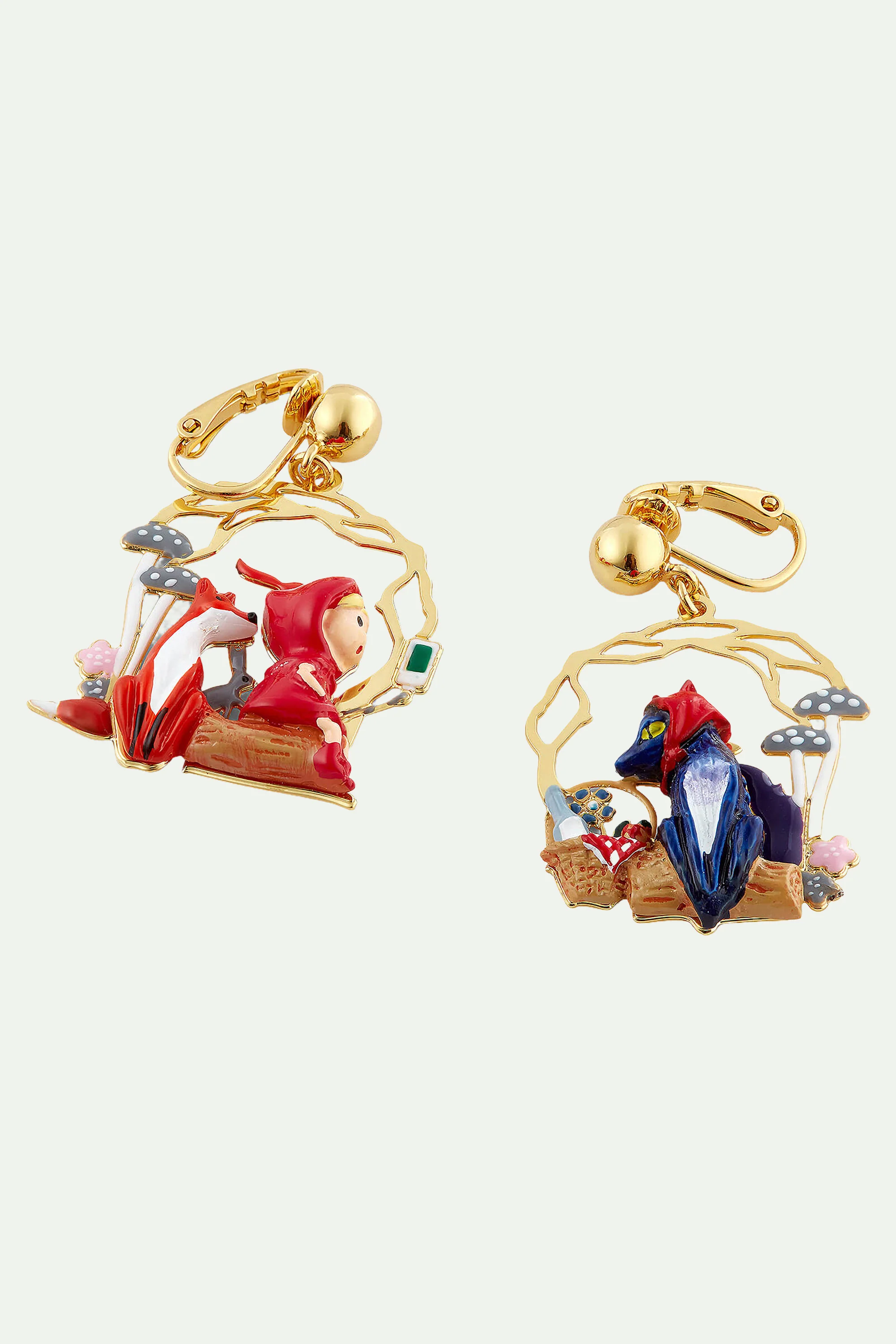 Boucles d'oreilles pique-nique le petit chaperon rouge - Image 6