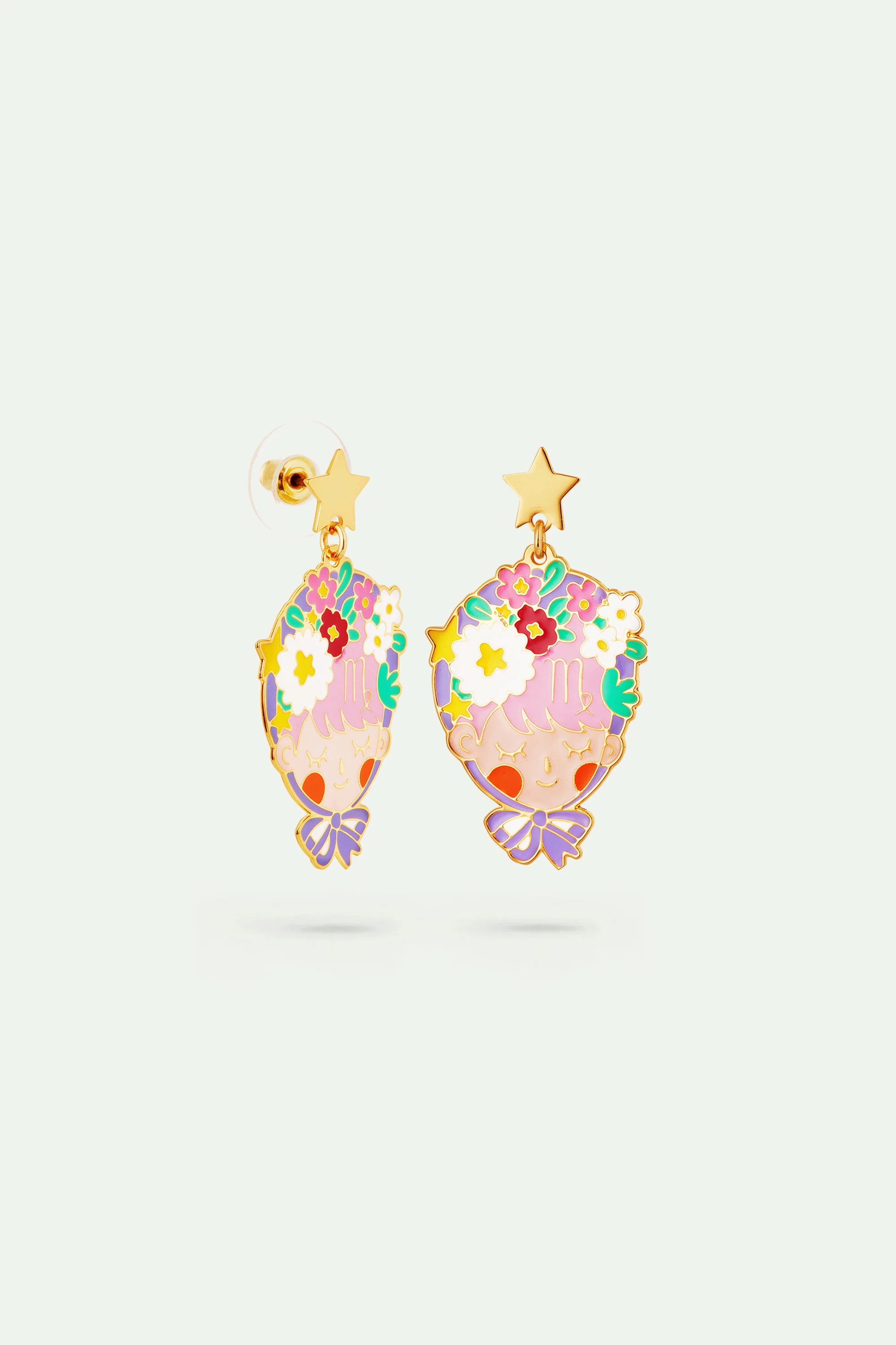 Boucles d'oreilles signe astrologique de la vierge - Image 2