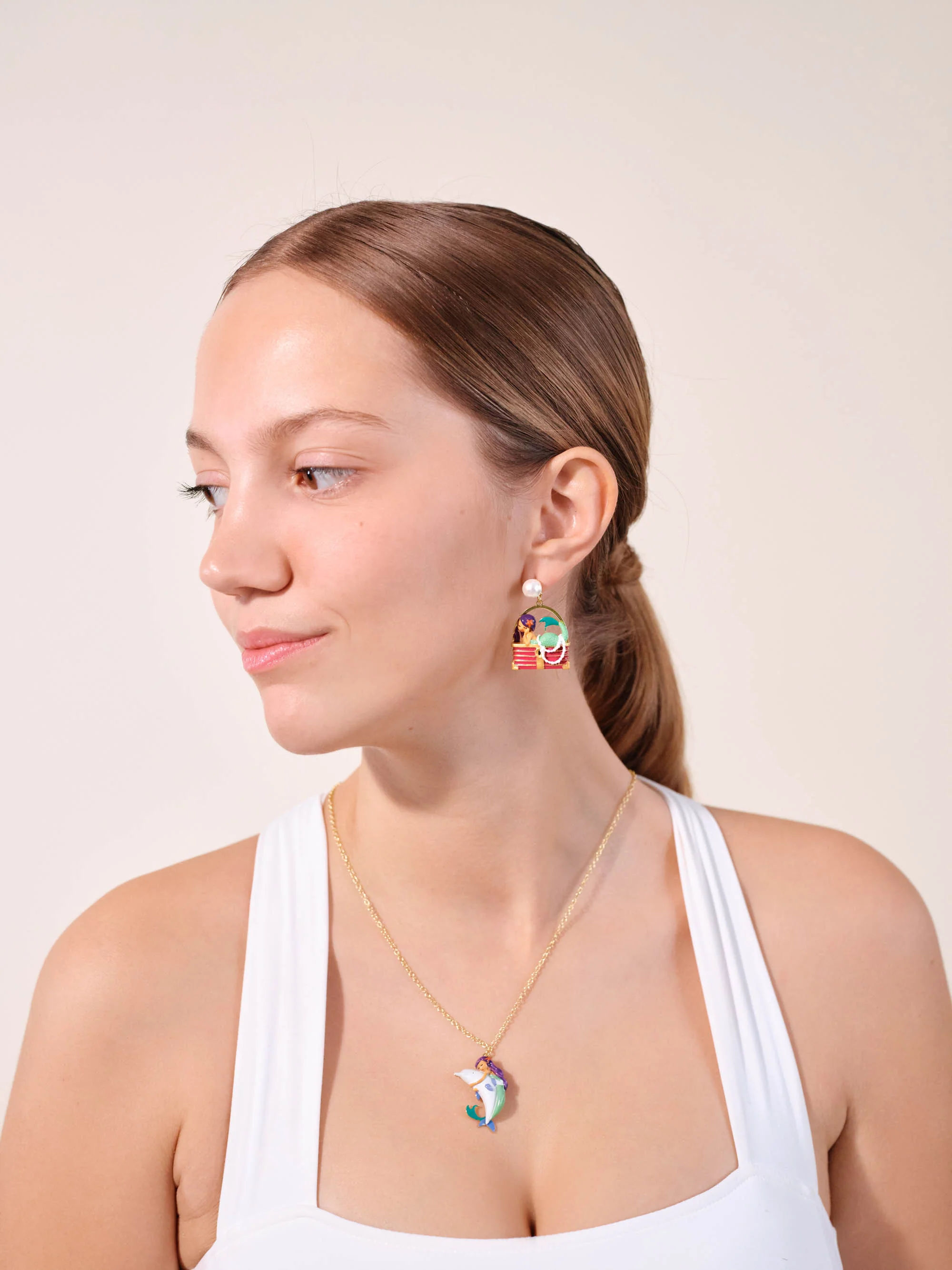 Boucles d'oreilles sirène et Coffre au trésor - Image 2