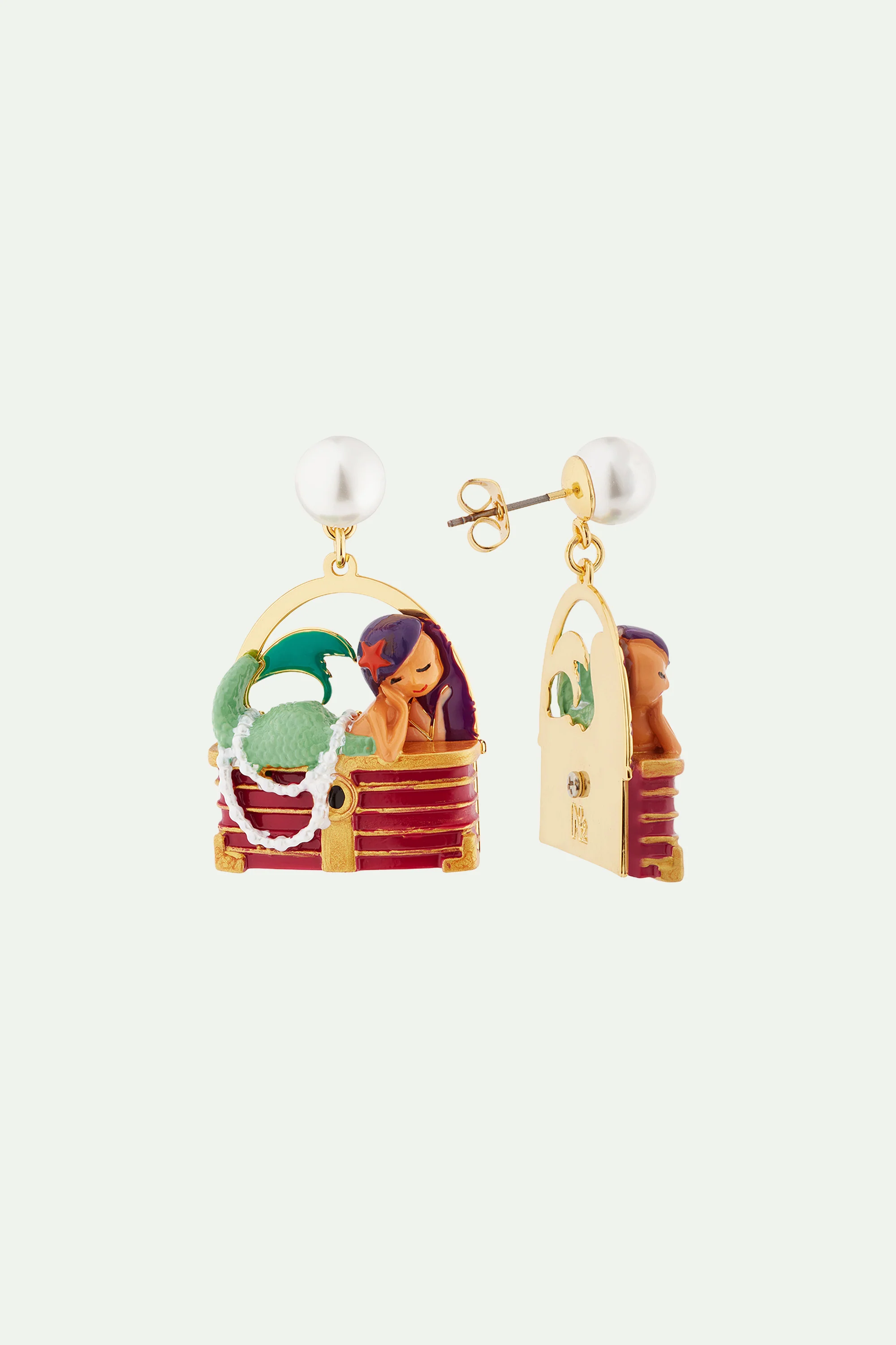 Boucles d'oreilles sirène et Coffre au trésor - Image 3