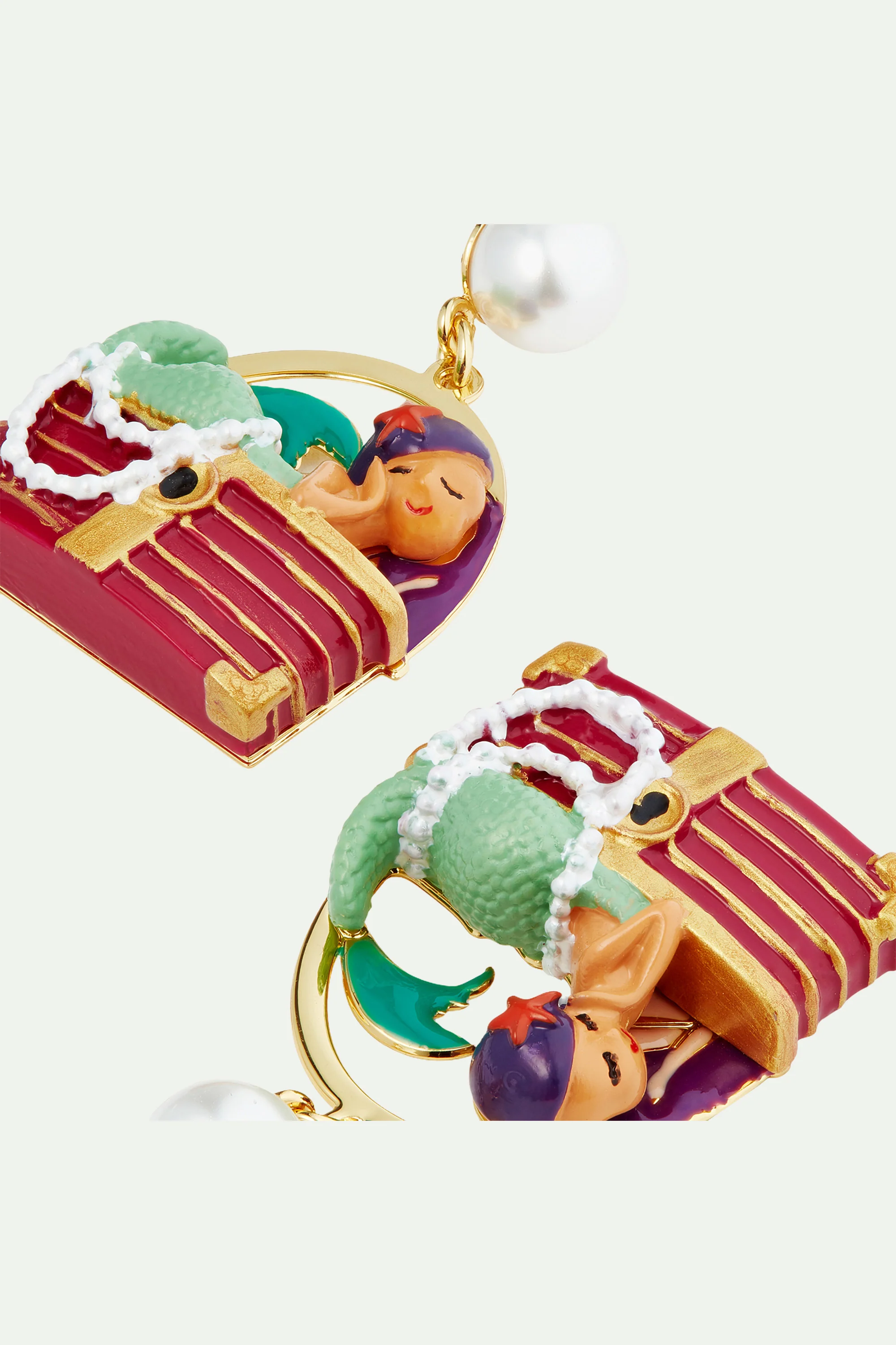Boucles d'oreilles sirène et Coffre au trésor - Image 4