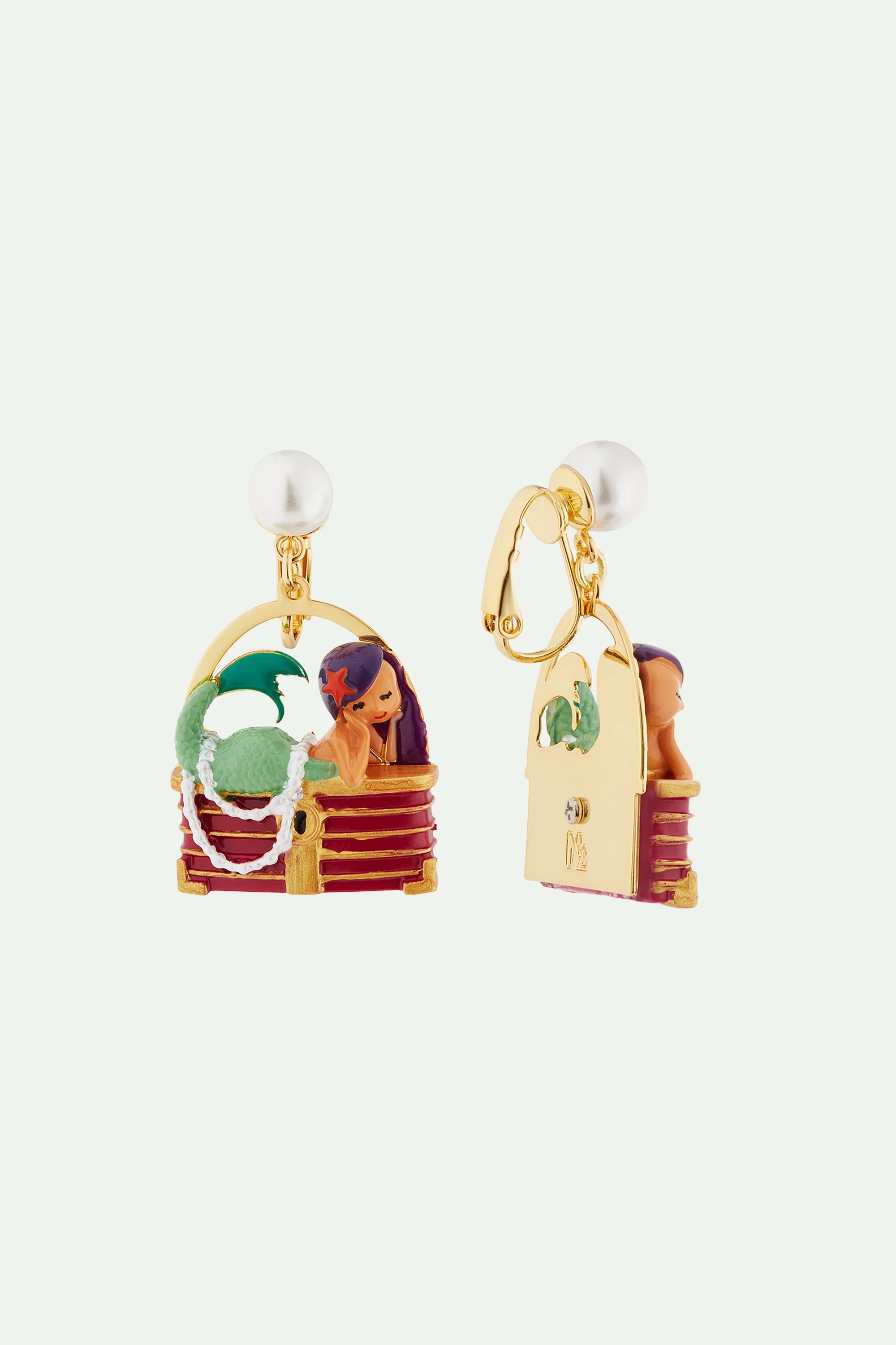 Boucles d'oreilles sirène et Coffre au trésor - Image 5