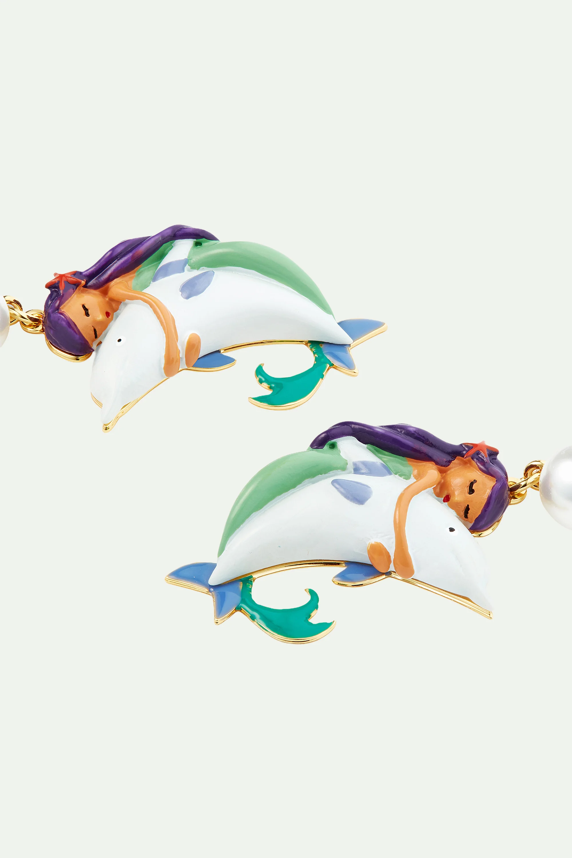 Boucles d'oreilles sirène et dauphin - Image 4
