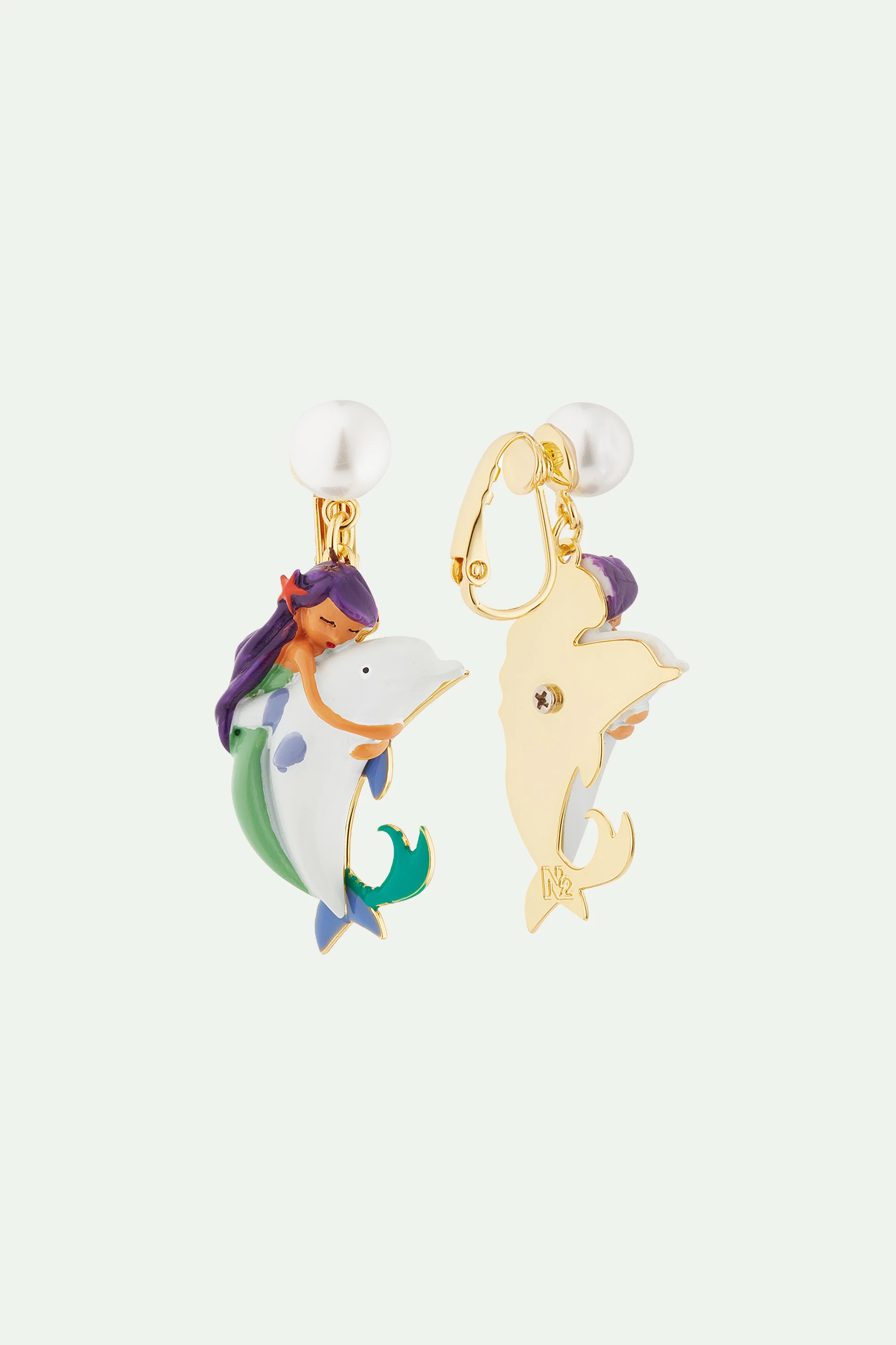 Boucles d'oreilles sirène et dauphin - Image 5
