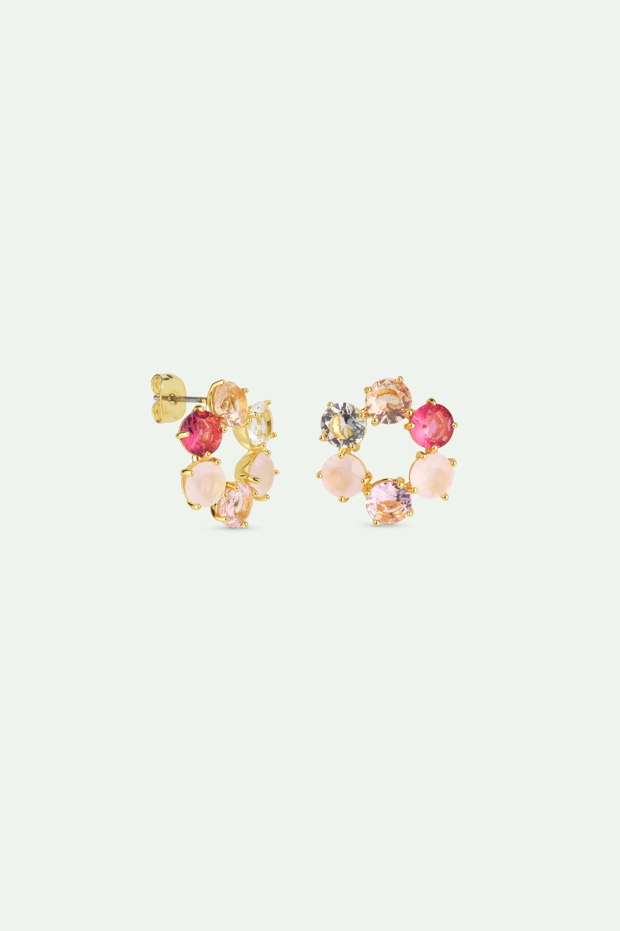 Boucles d'oreilles six pierres La Diamantine Rosa Centifiola - Image 3