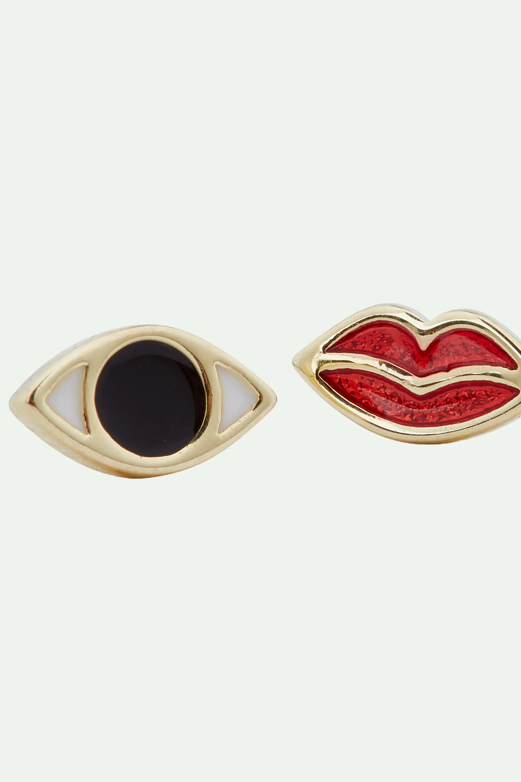 Boucles d'oreilles tiges asymétriques protection divine - Image 2