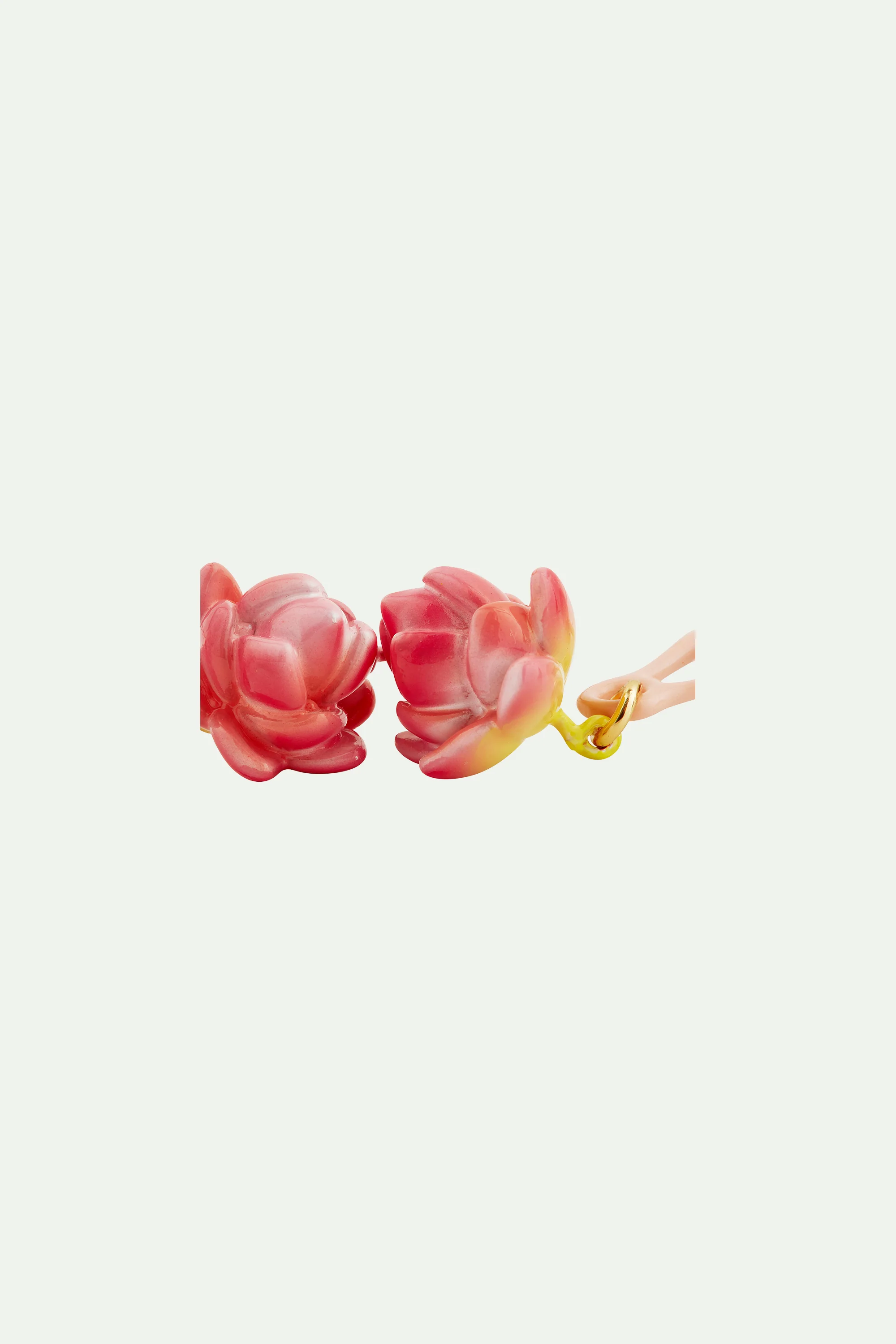 Boucles d'Oreilles Tiges Ballerine Fleur de Lotus - Image 3