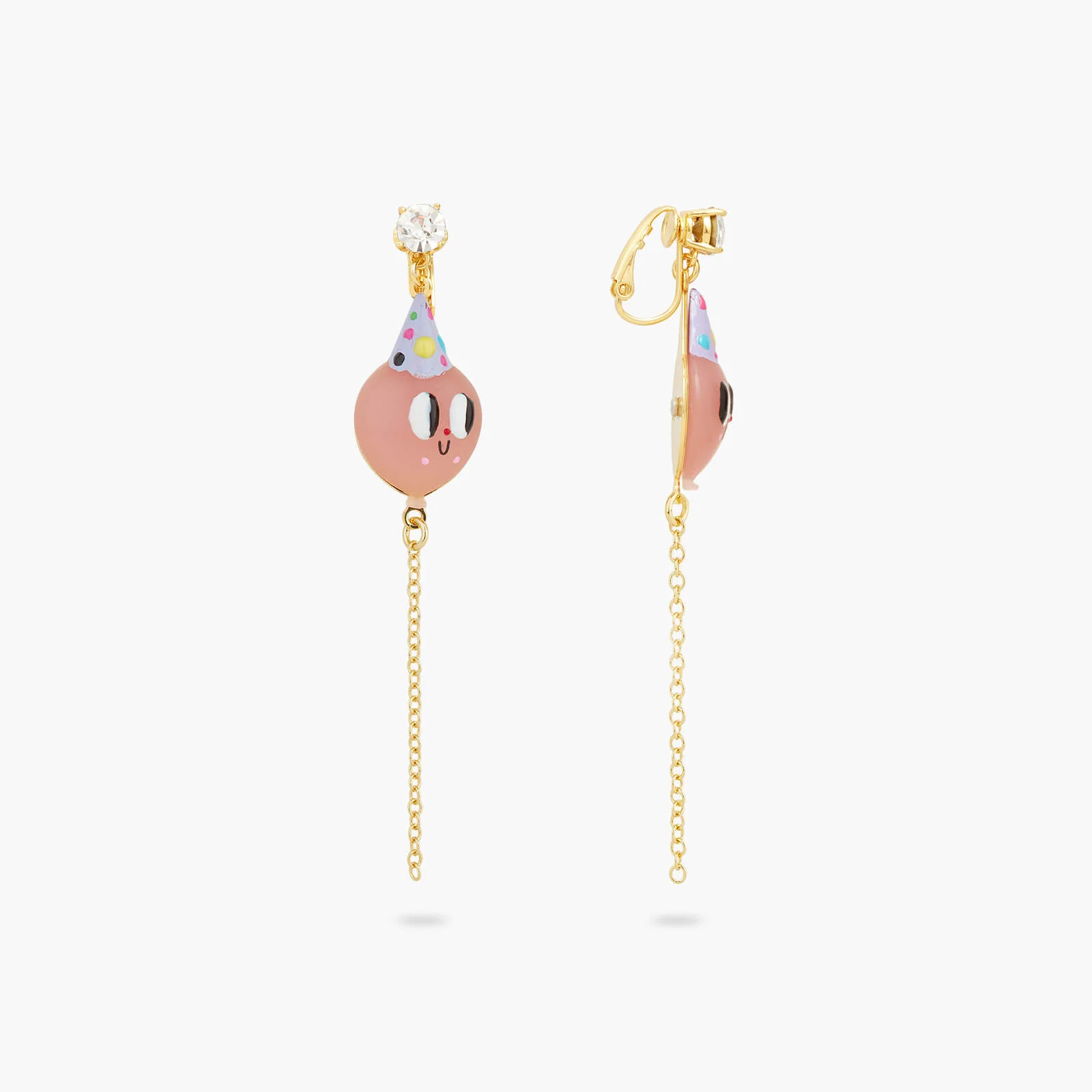 Boucles d'Oreilles Tiges Ballon Rose - Image 3