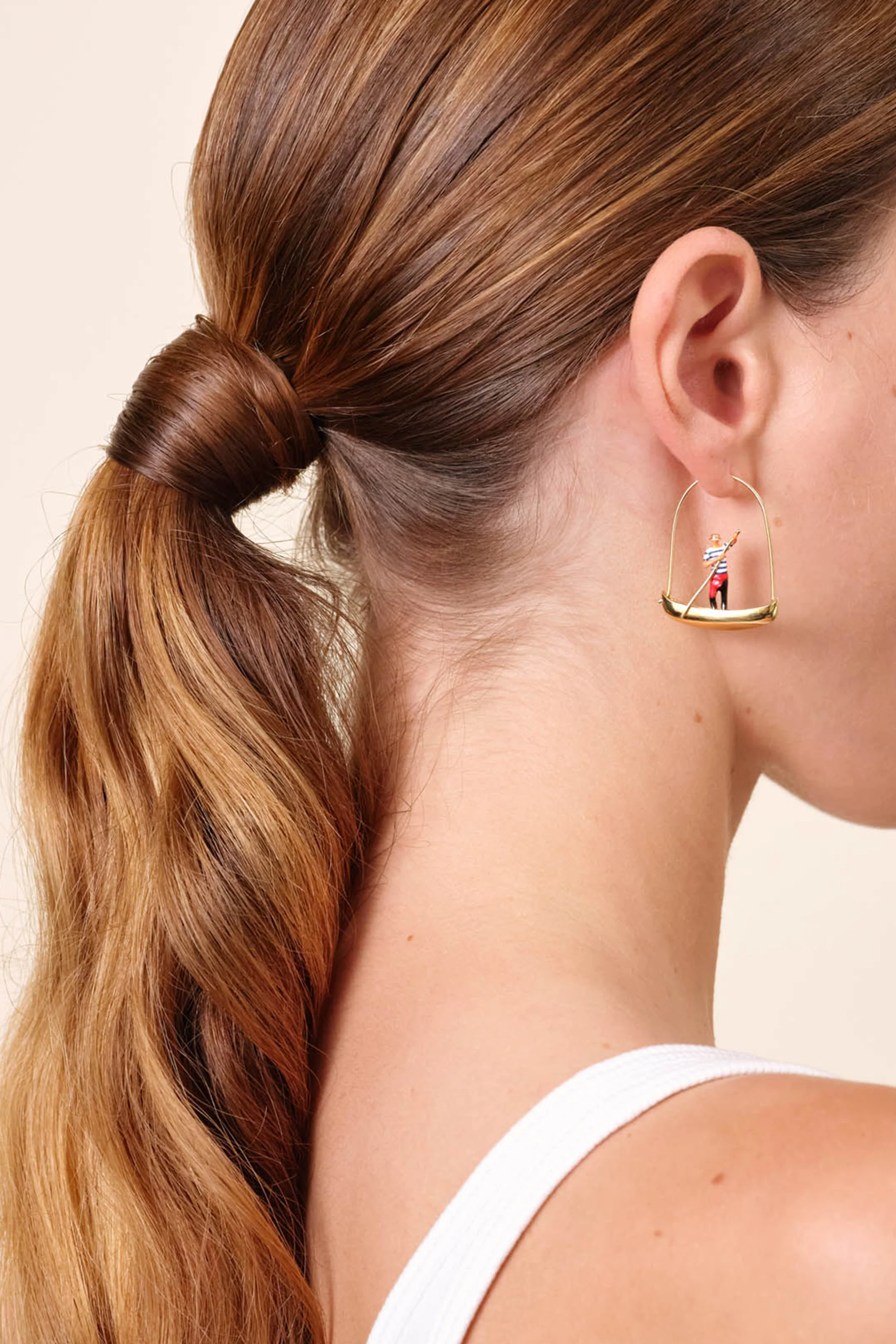 Boucles d'oreilles tiges batelier et gondole - Image 2