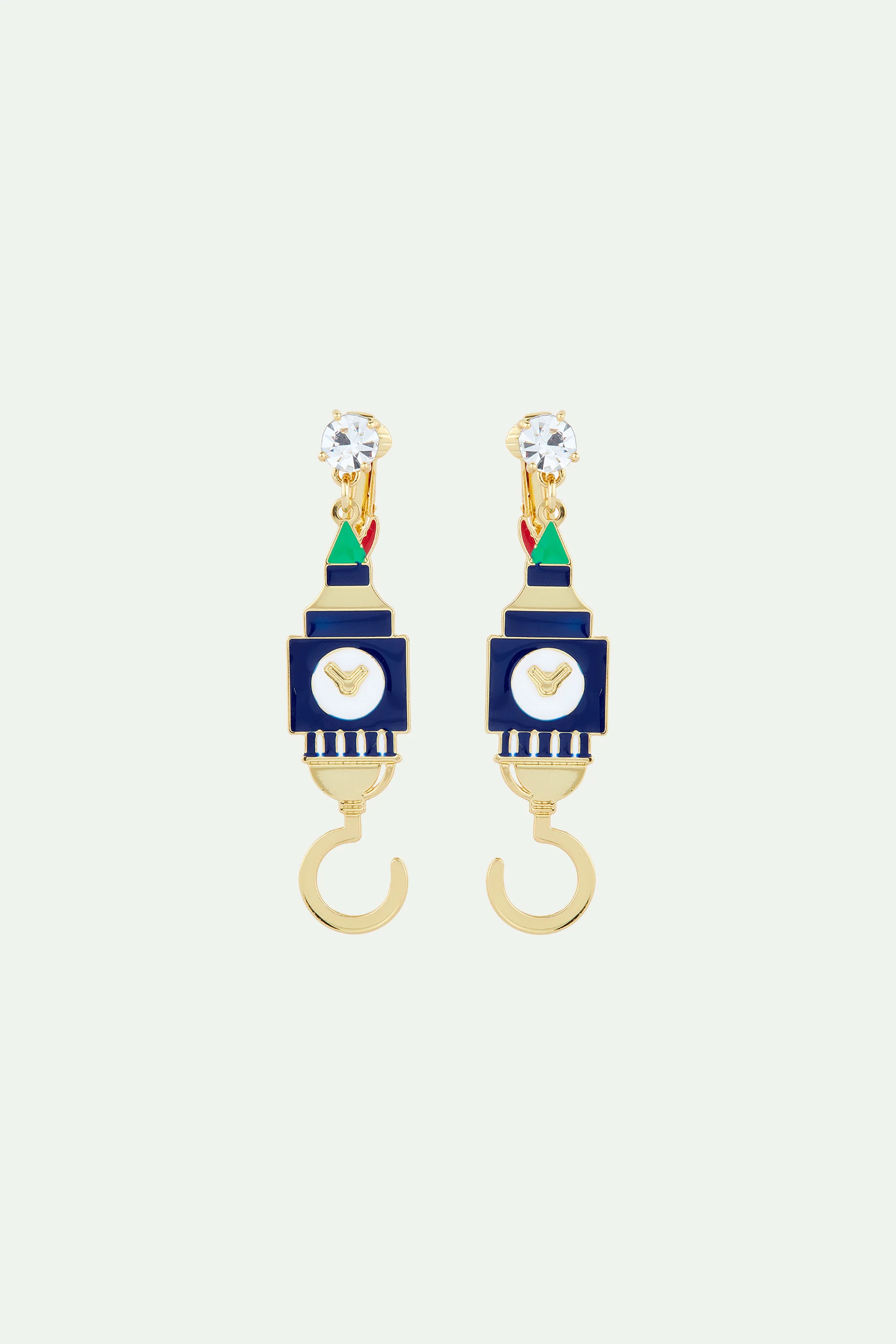 Boucles d'oreilles tiges big ben et crochet