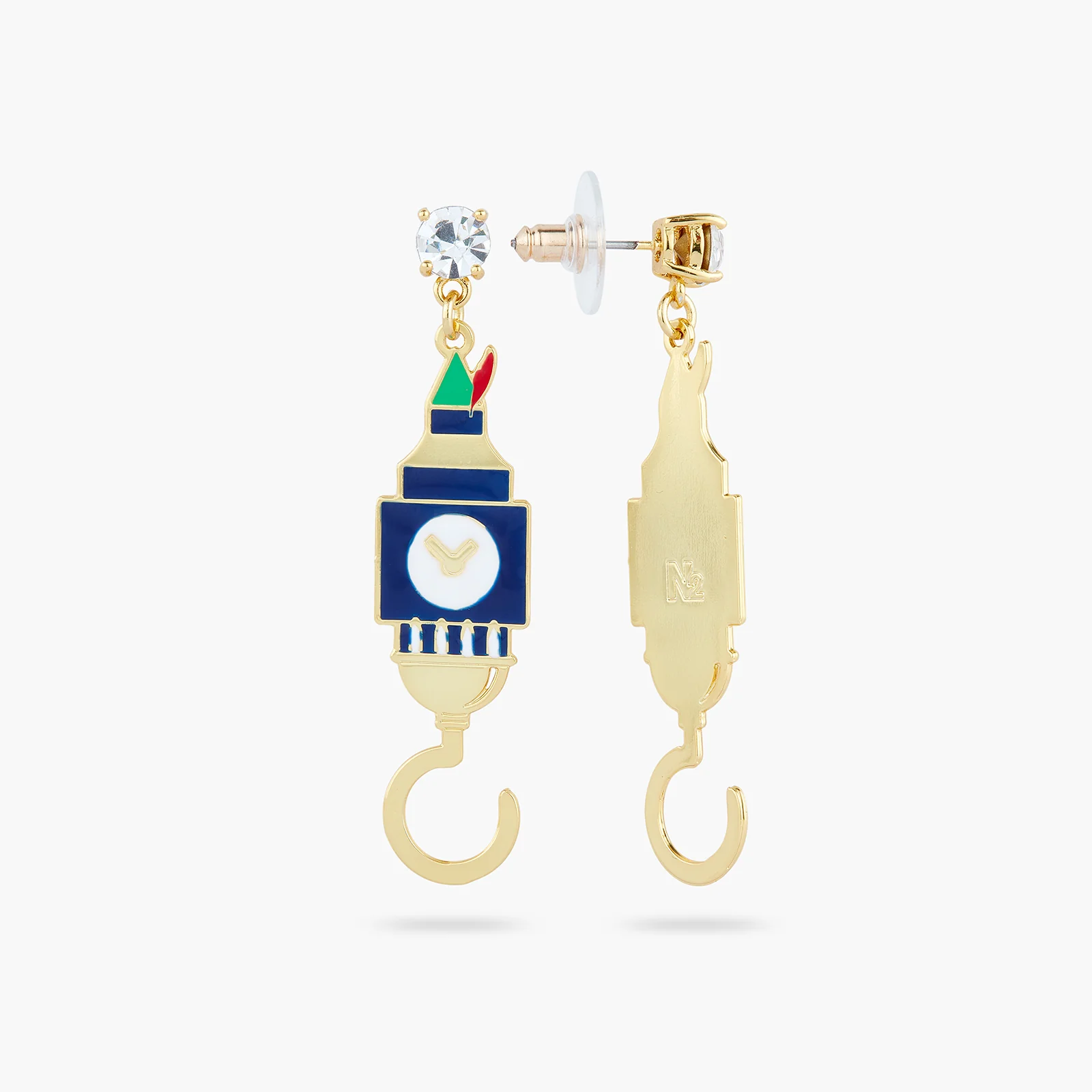 Boucles d'oreilles tiges big ben et crochet - Image 2