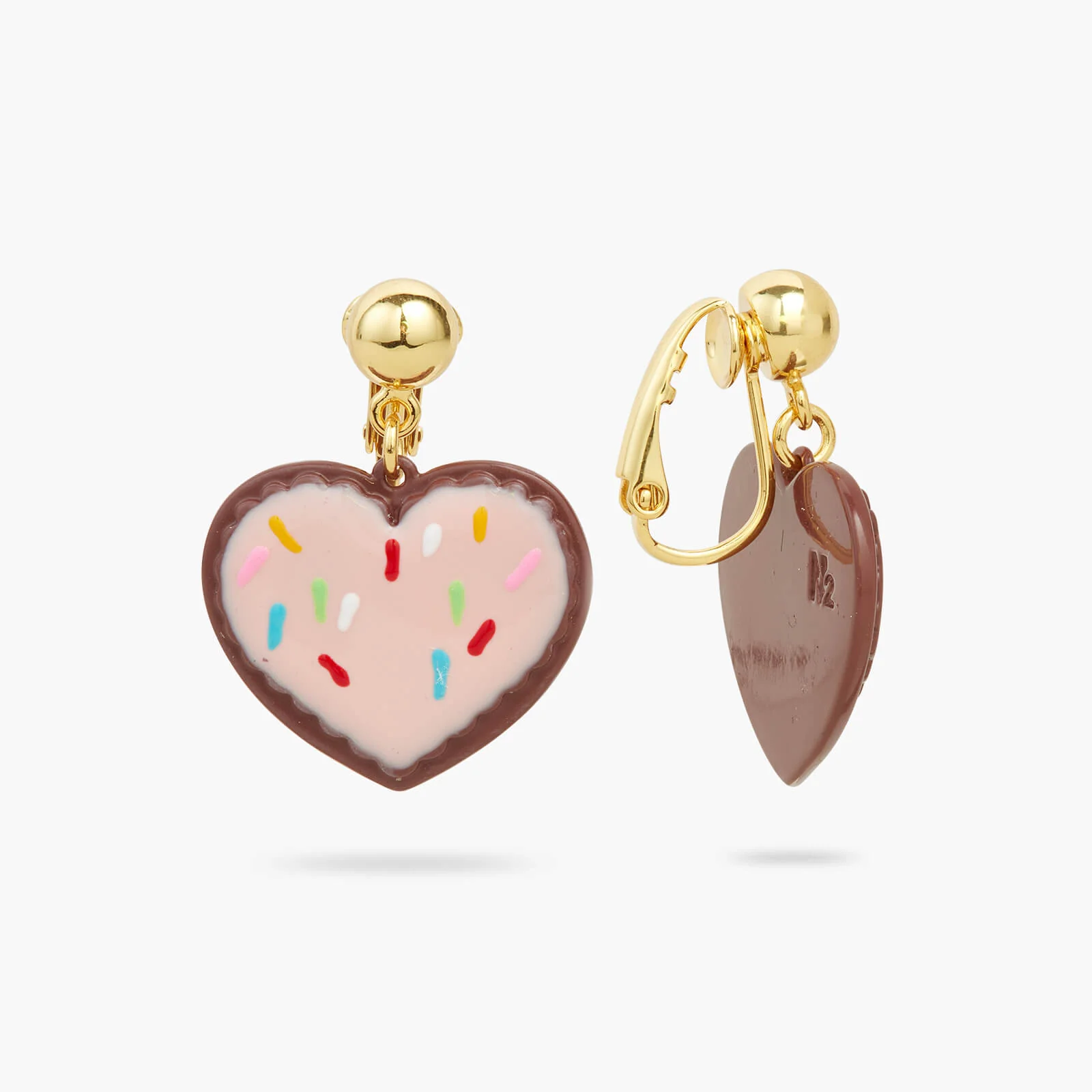 Boucles d'Oreilles Tiges Biscuits Cœur - Image 3