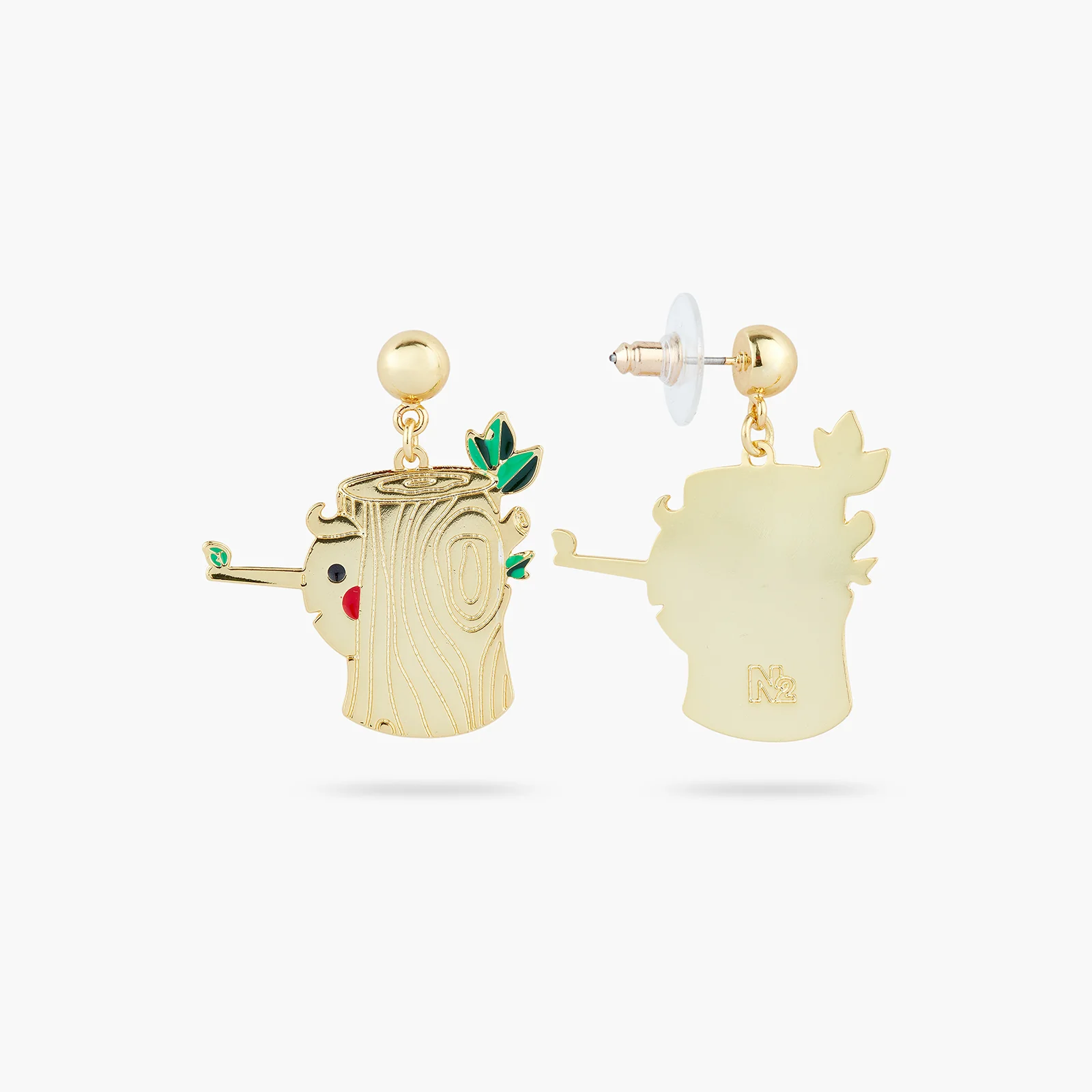 Boucles d'oreilles tiges buche et pinocchio - Image 2