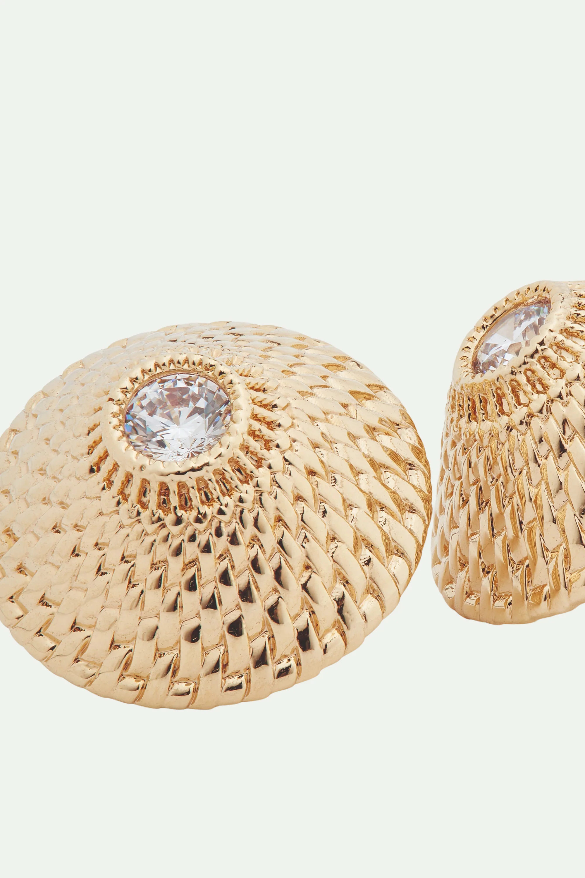 Boucles d'oreilles tiges disques osier du vanier - Image 3