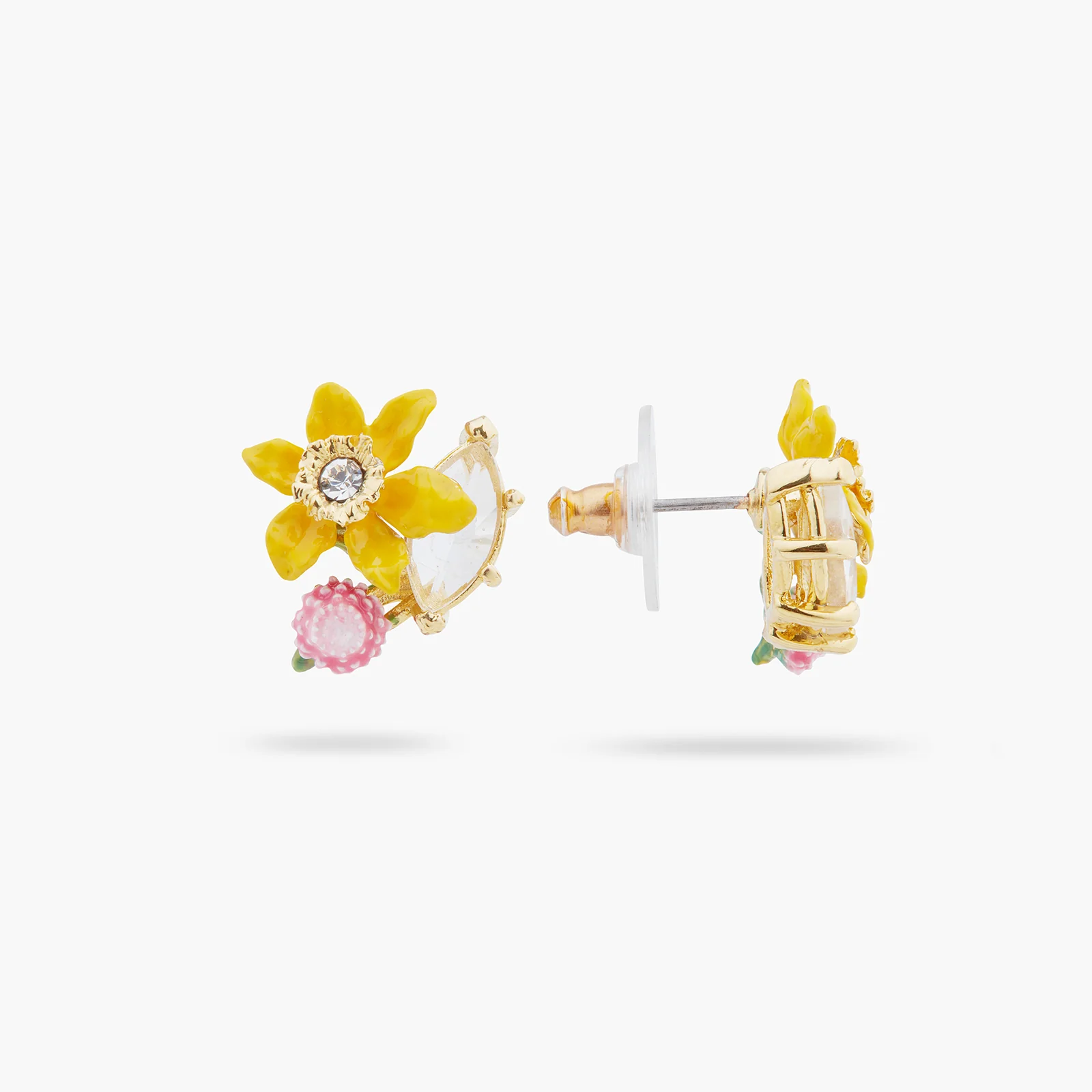 Boucles d'oreilles tiges fleur jonquilles - Image 2