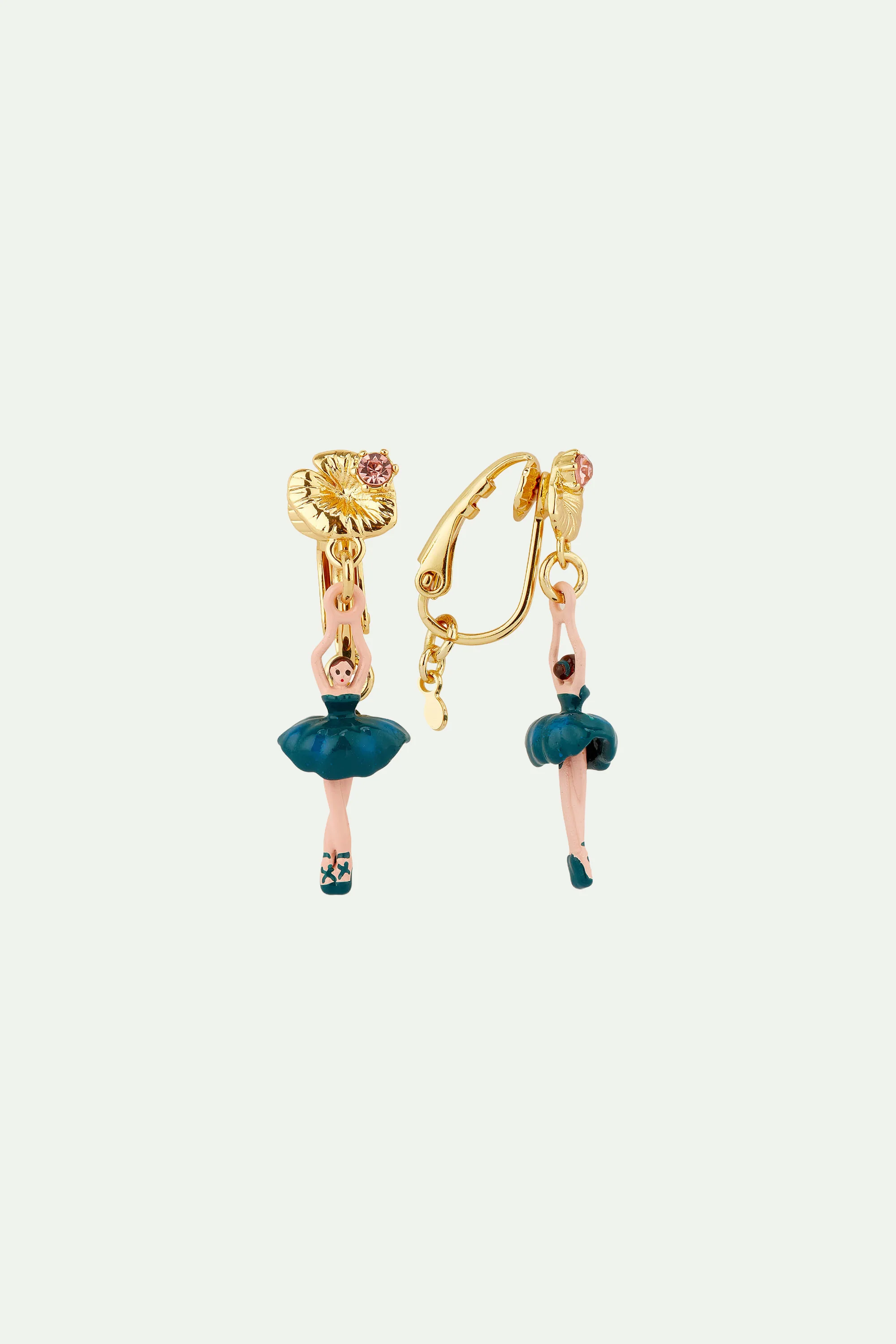 Boucles d'oreilles Tiges Mini Ballerine Nymphéa - Image 3