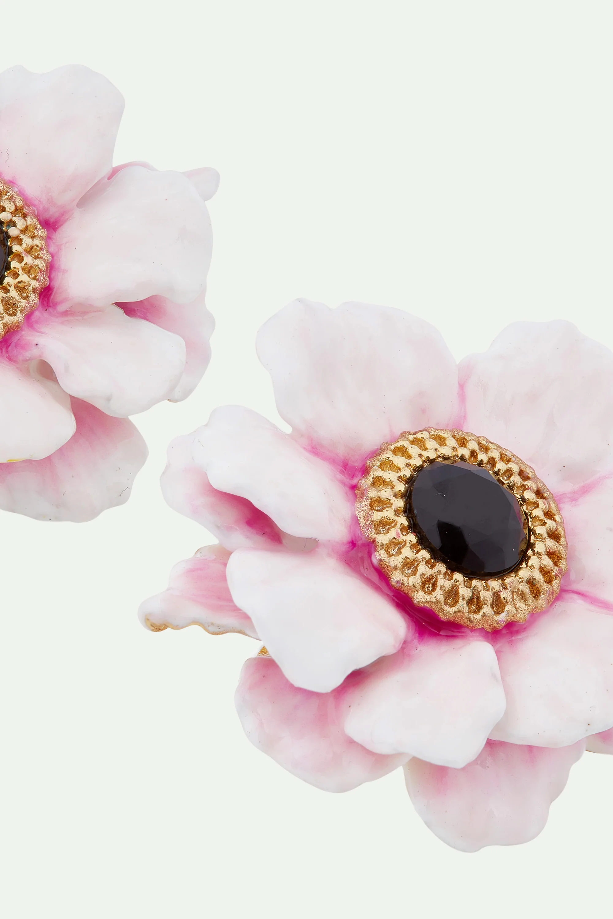 Boucles d'oreilles tiges pivoine rose - Image 3
