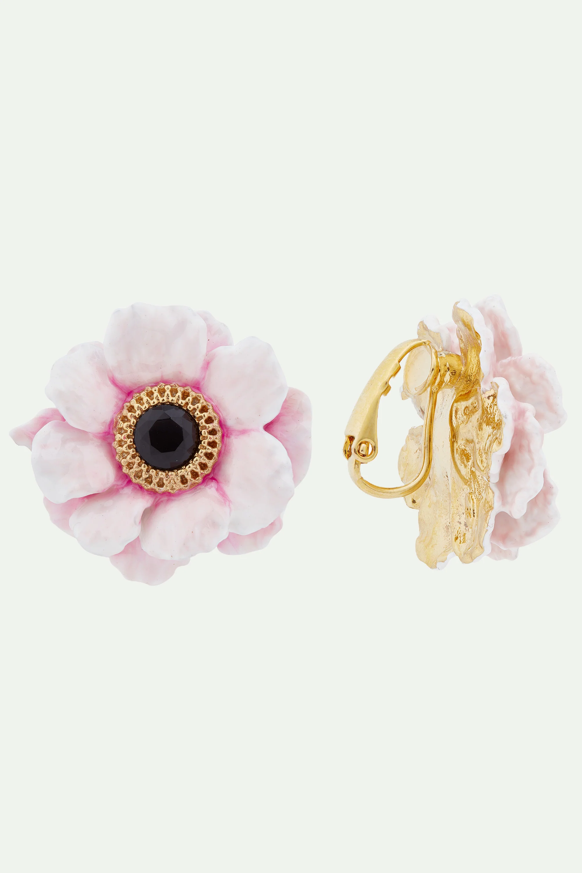 Boucles d'oreilles tiges pivoine rose - Image 4