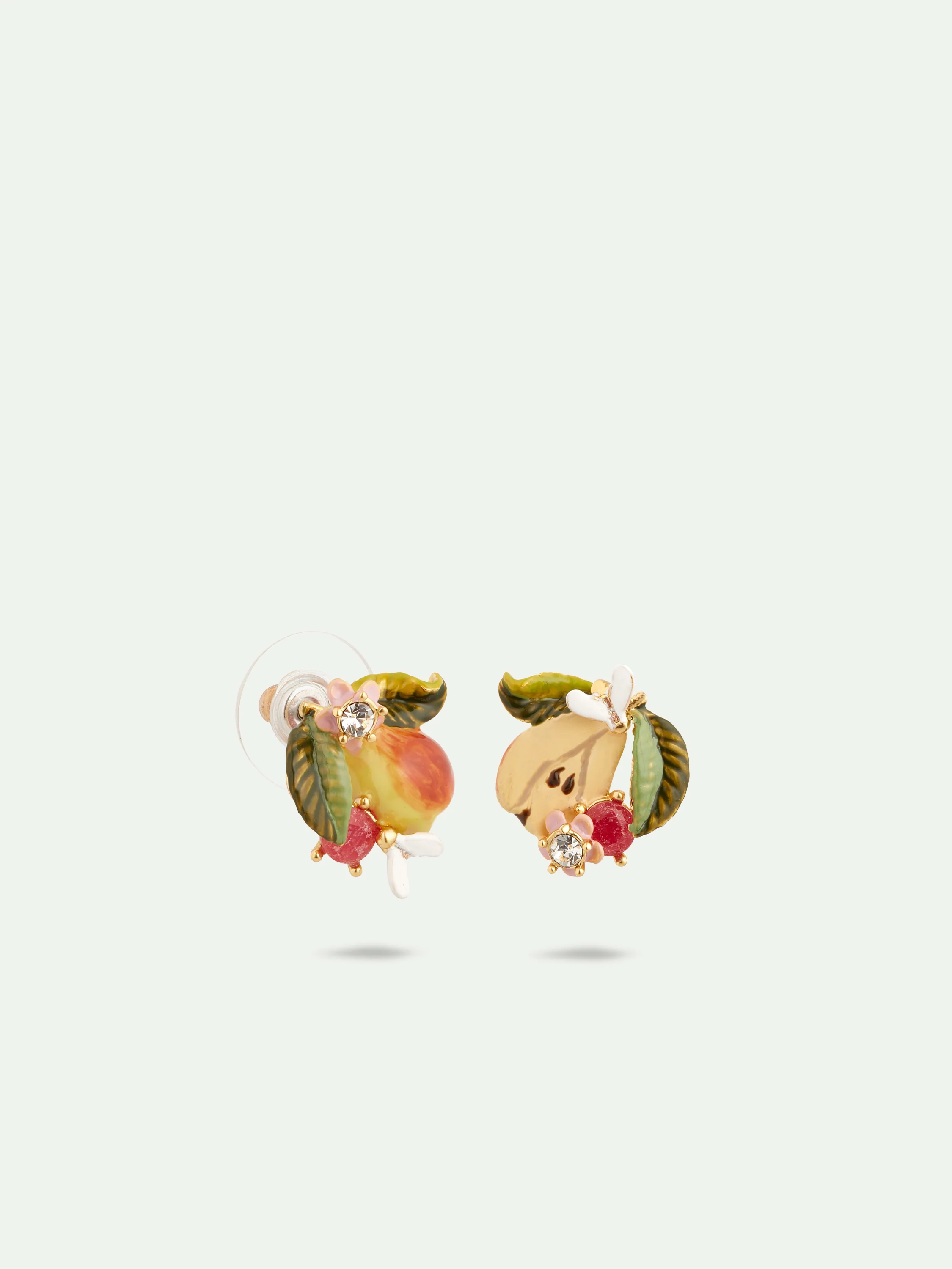 Boucles d'oreilles tiges poire et verre facetté - Image 4