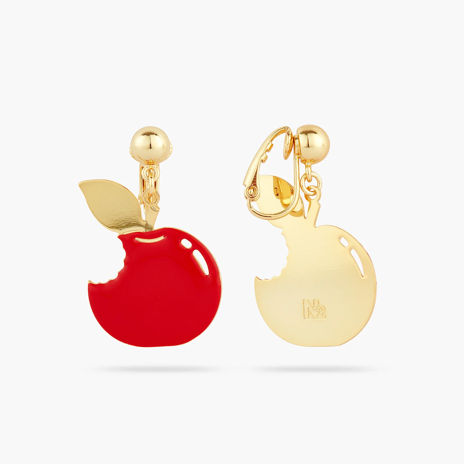 Boucles d'oreilles tiges pomme empoisonnée - Image 3