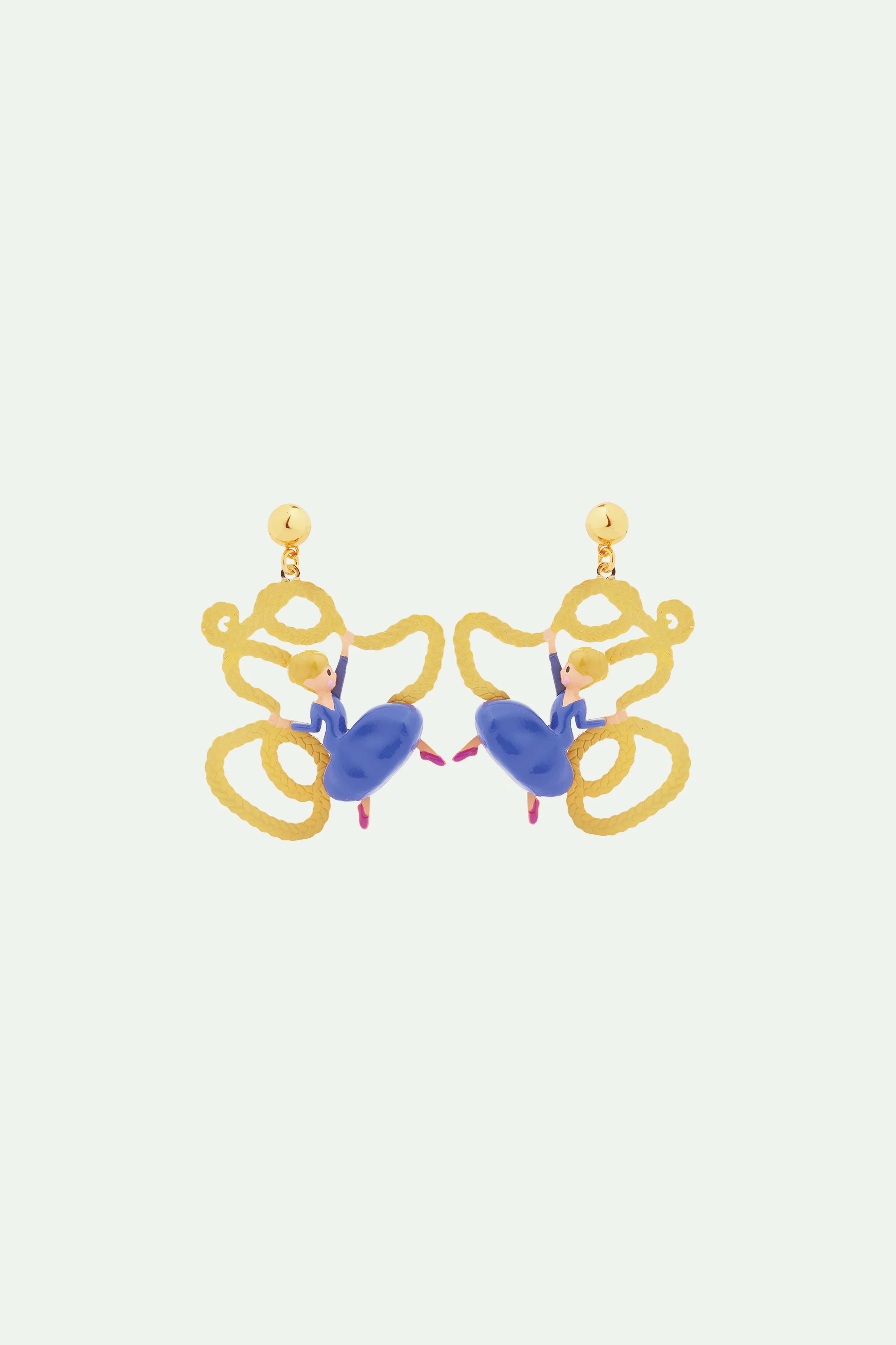 Boucles d'oreilles tiges princesse chevelure enchantée