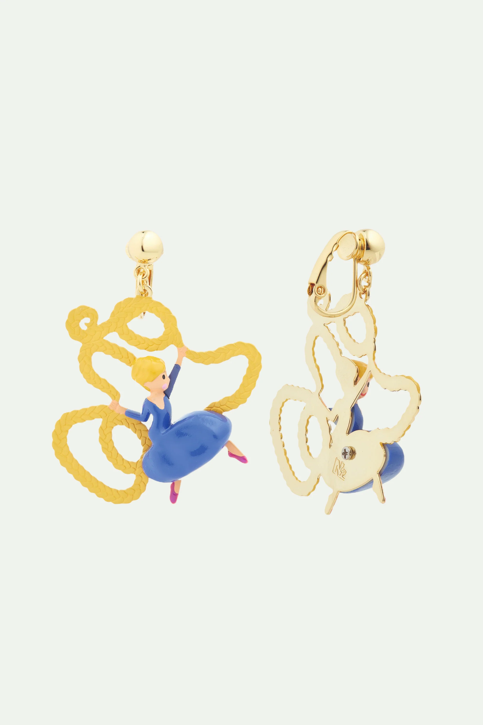 Boucles d'oreilles tiges princesse chevelure enchantée - Image 4