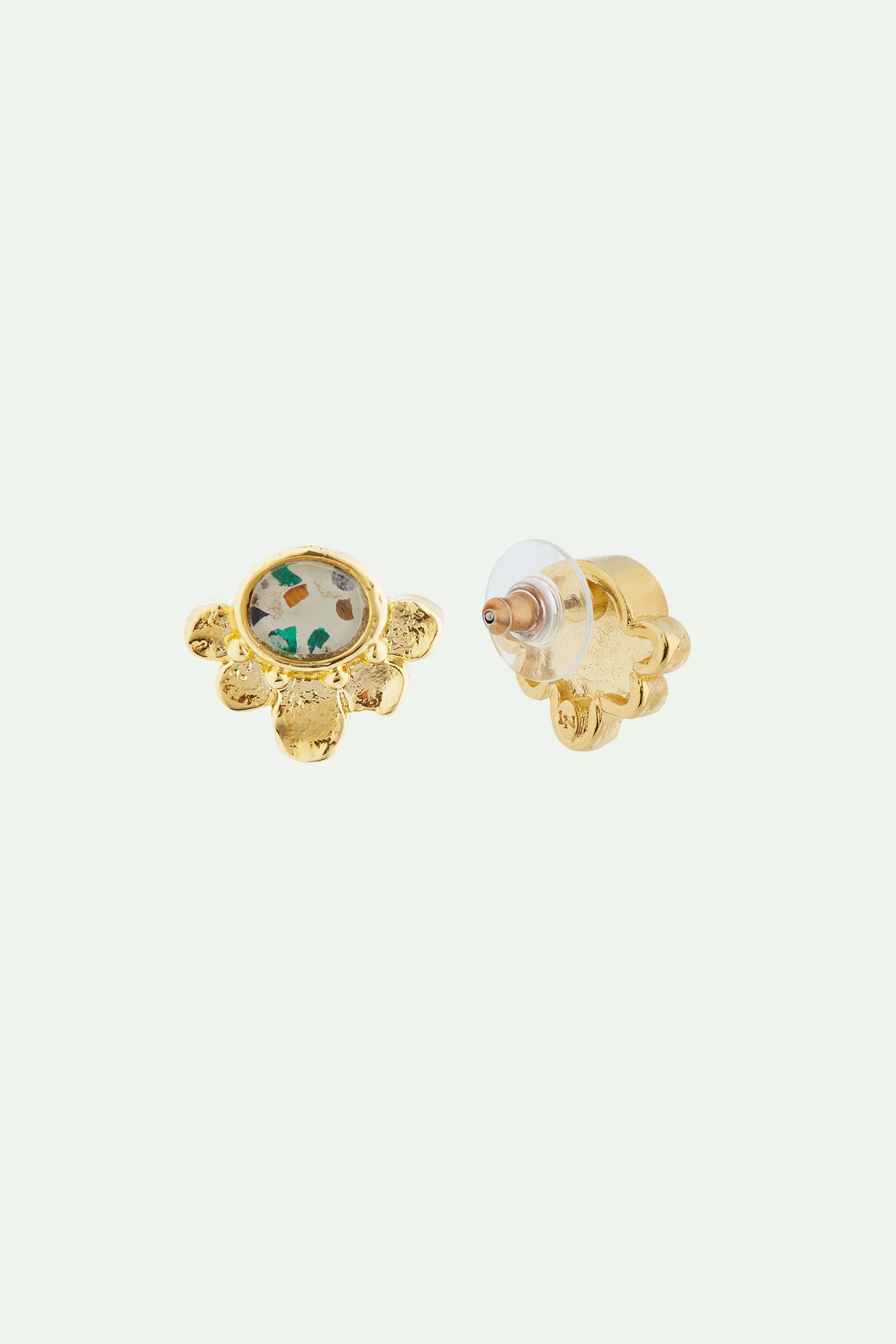 Boucles d'oreilles tiges terrazzo - Image 3