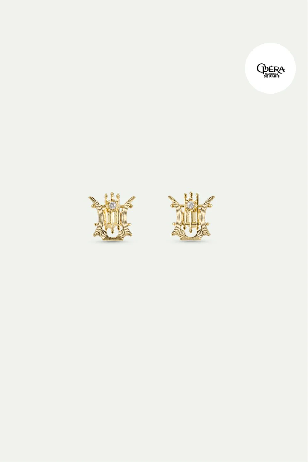 Boutons de manchette lyre dorée