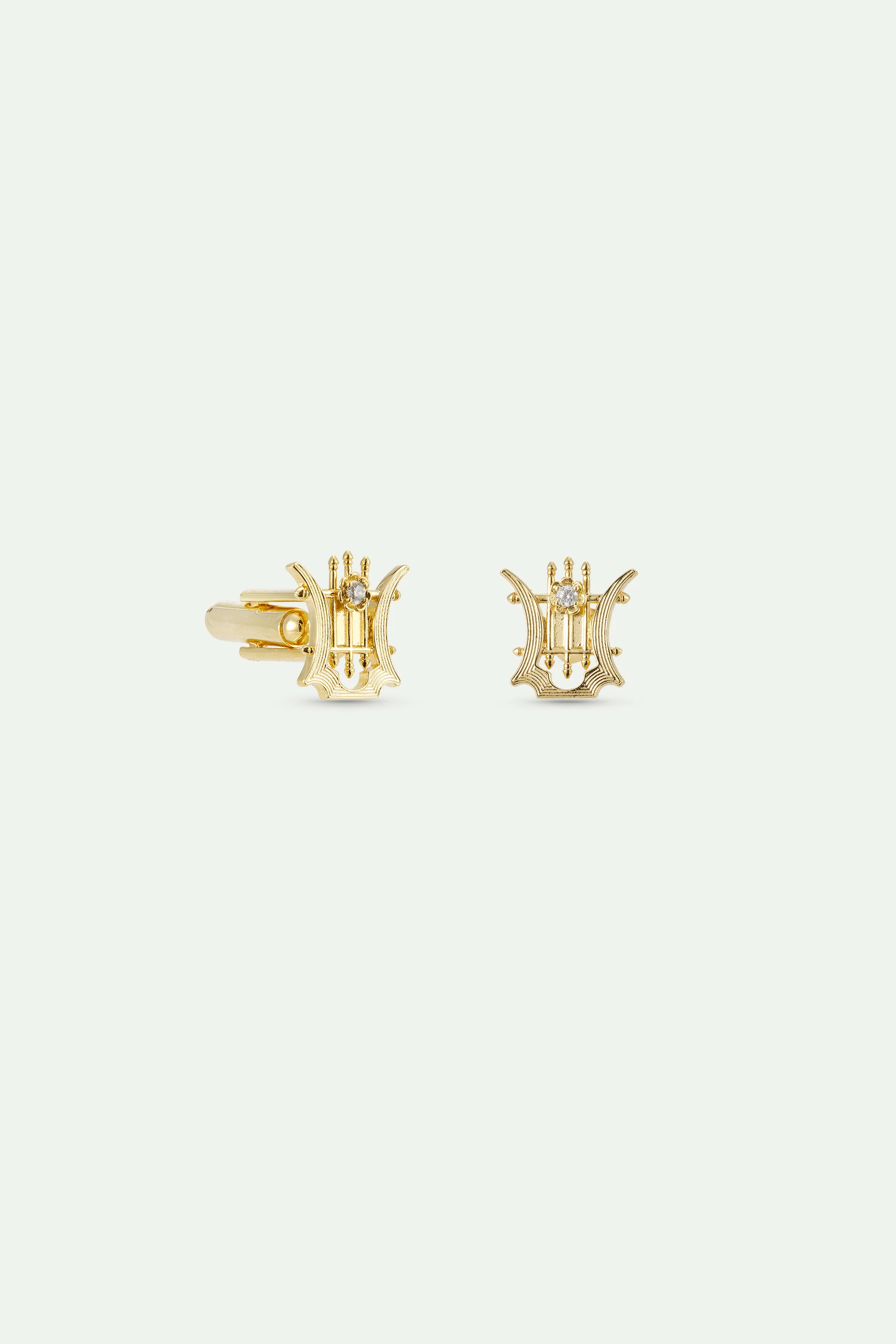 Boutons de manchette lyre dorée - Image 2