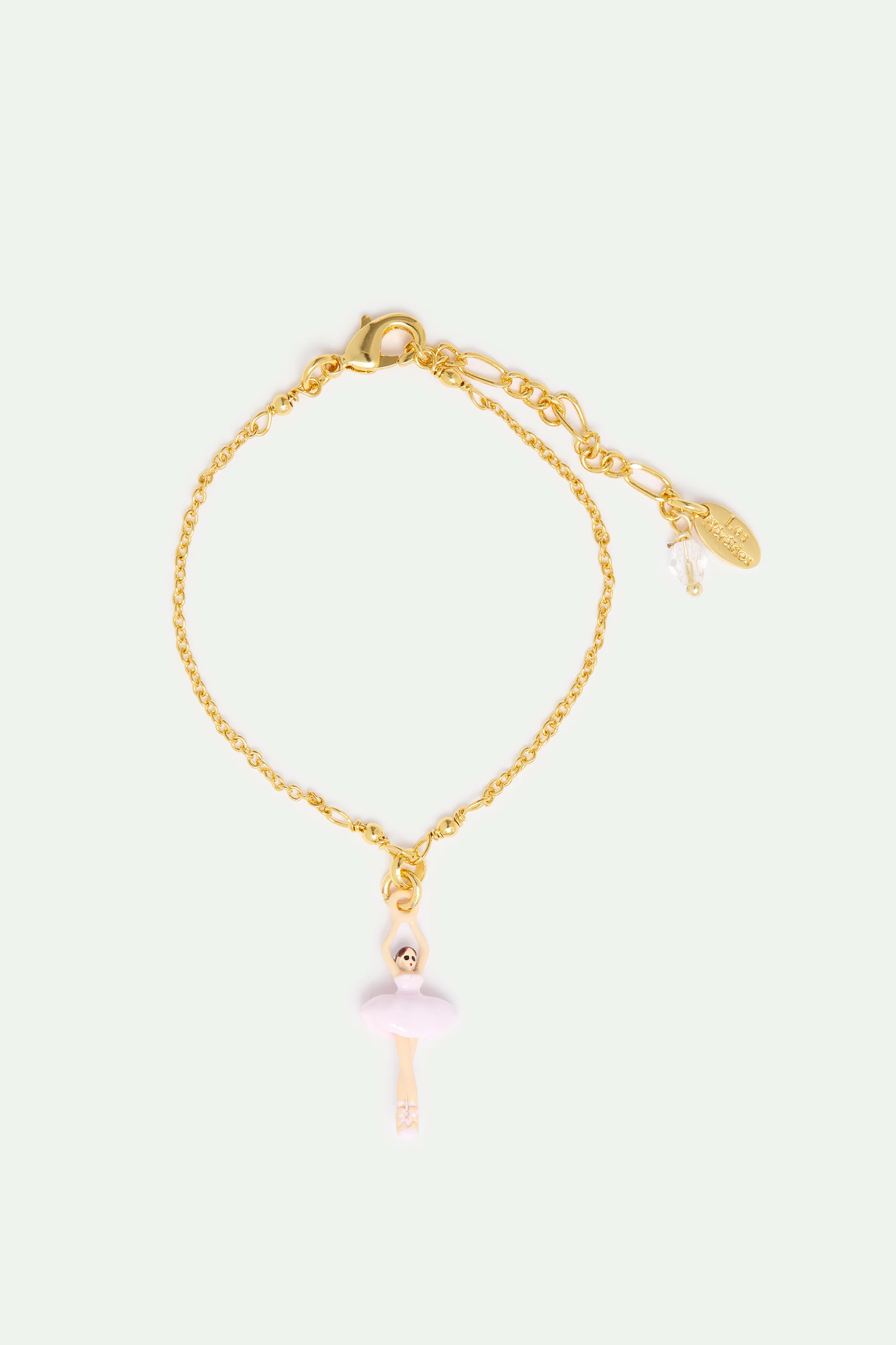Bracelet Ballerine rose clair et cristal