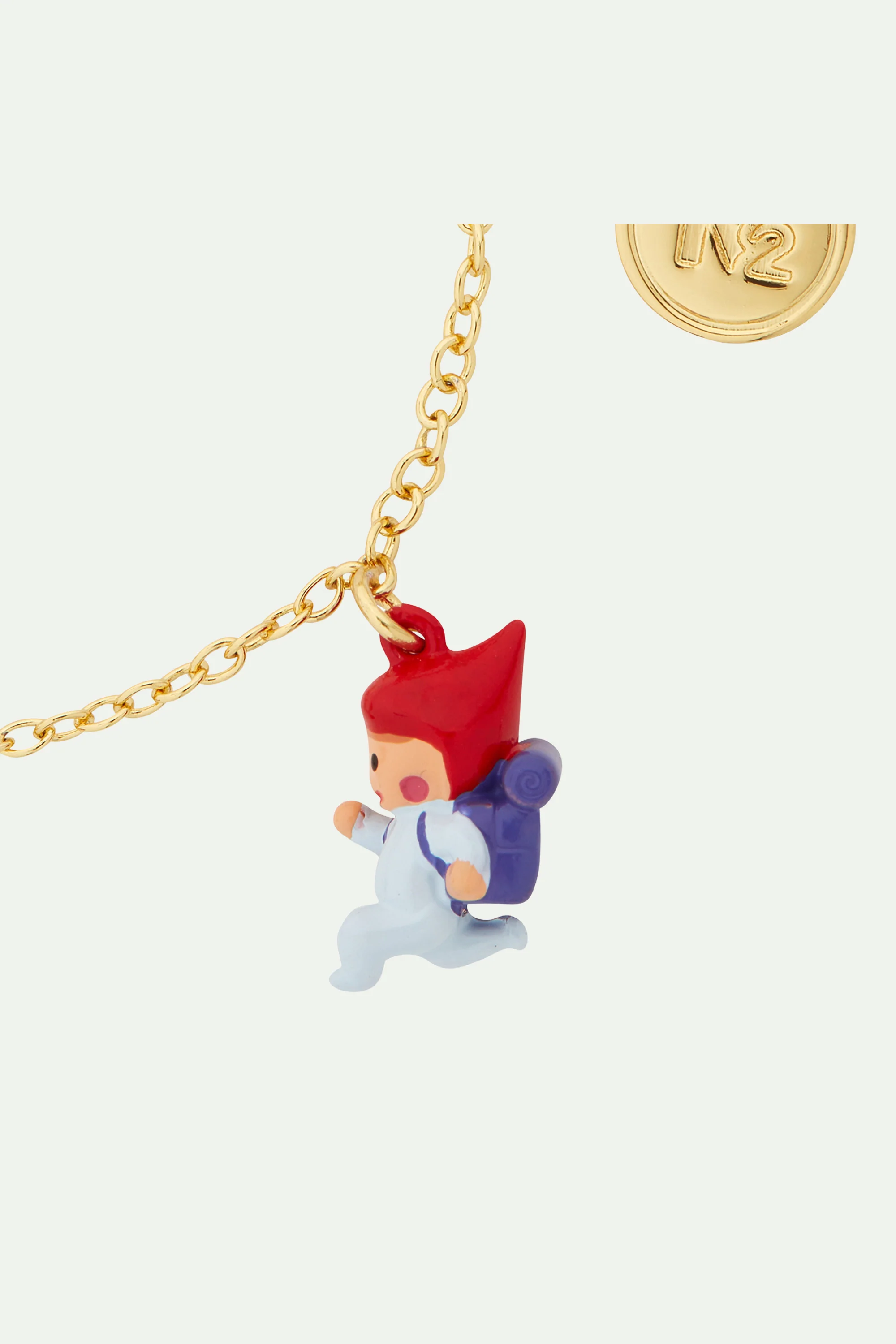Bracelet charm's enfants nains en randonnée et champignon - Image 3