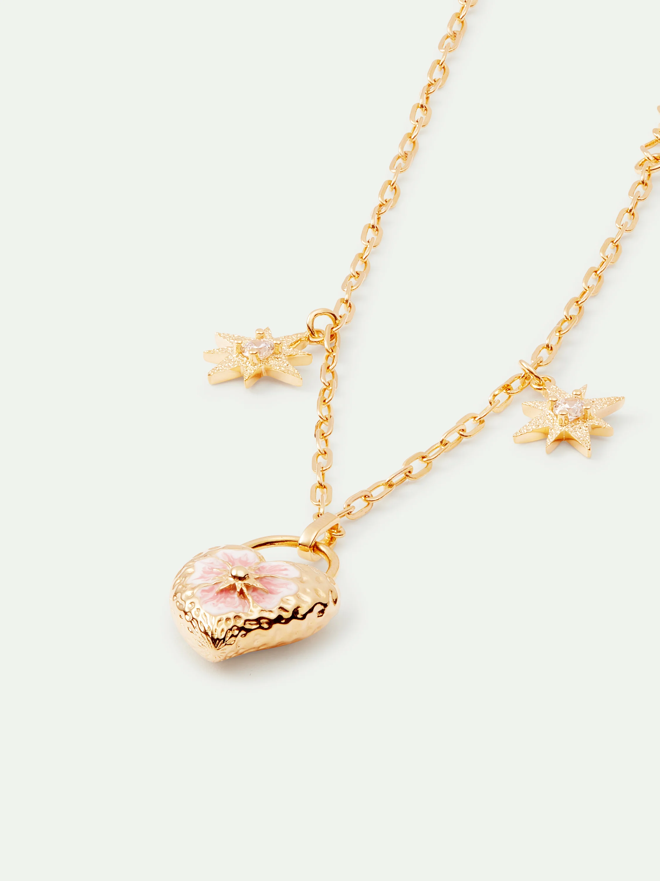 Bracelet charm's étoiles et fleurs de pensées - Image 4