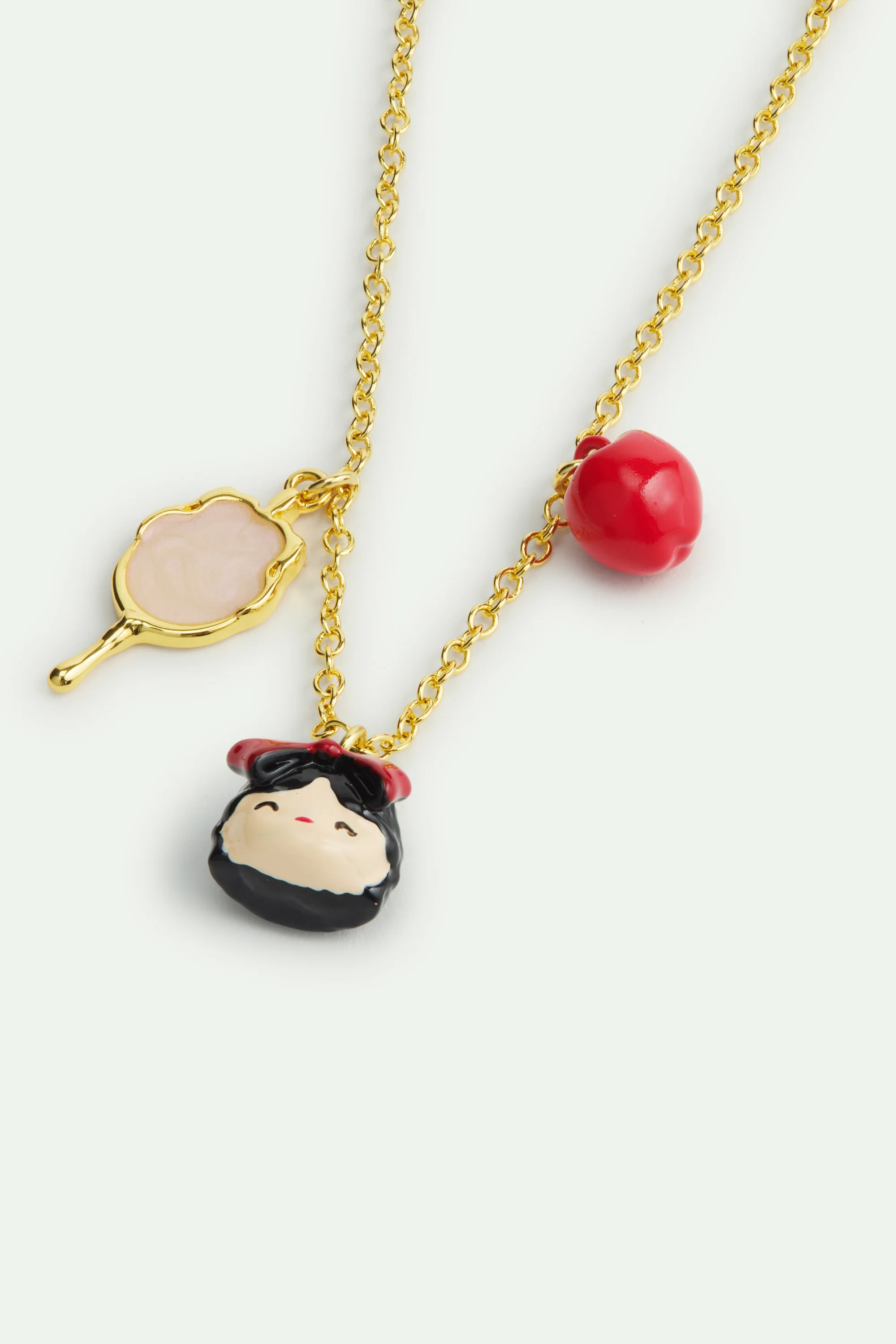 Bracelet fin Blanche-Neige, pomme et miroir - Image 2