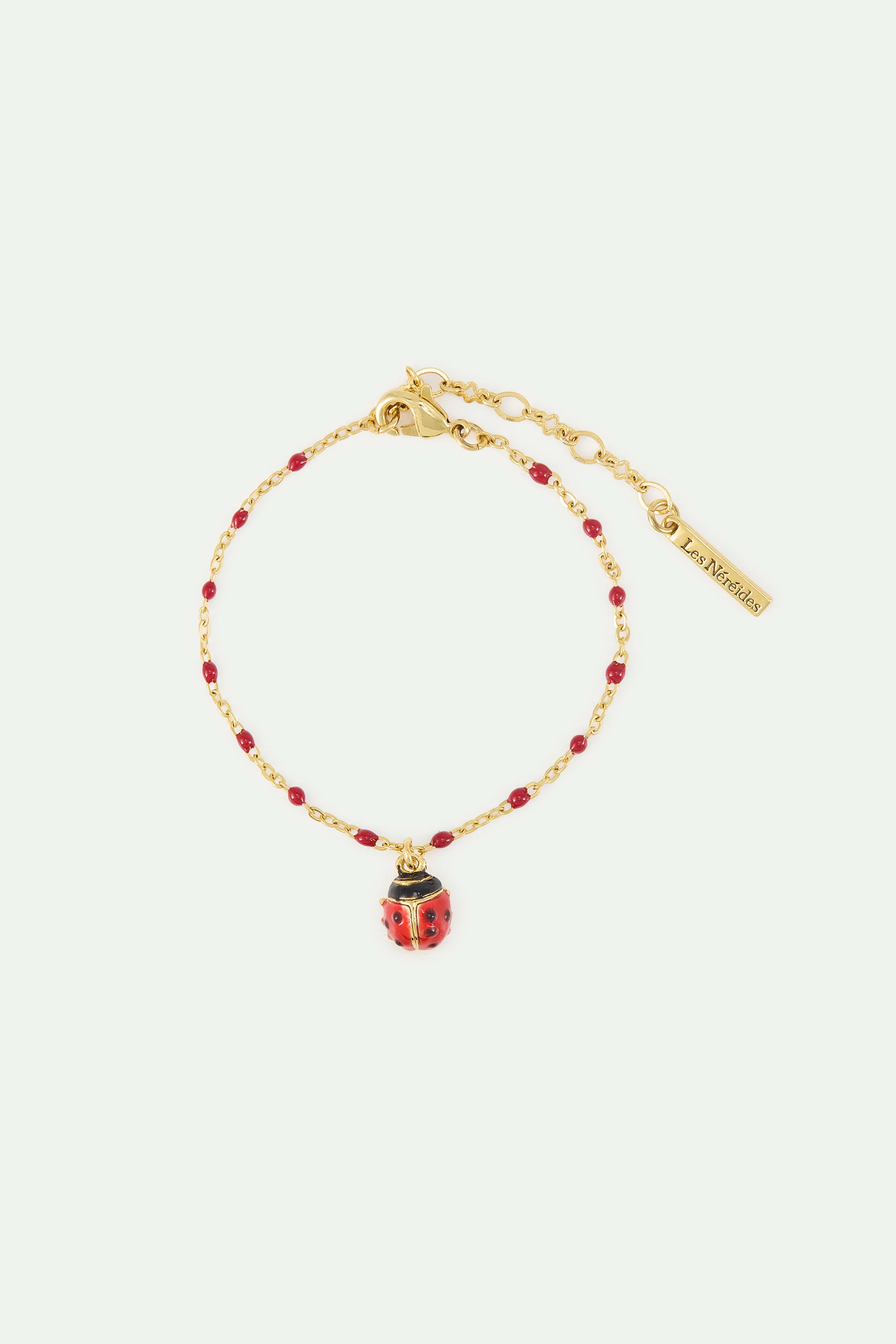 Bracelet fin Coccinelle rouge et noire