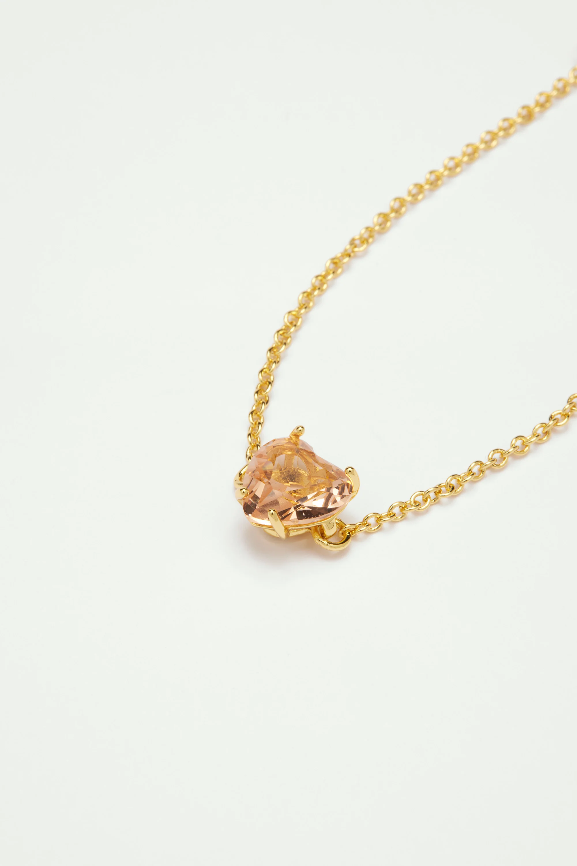 Bracelet fin coeur la diamantine rose abricot - Image 3