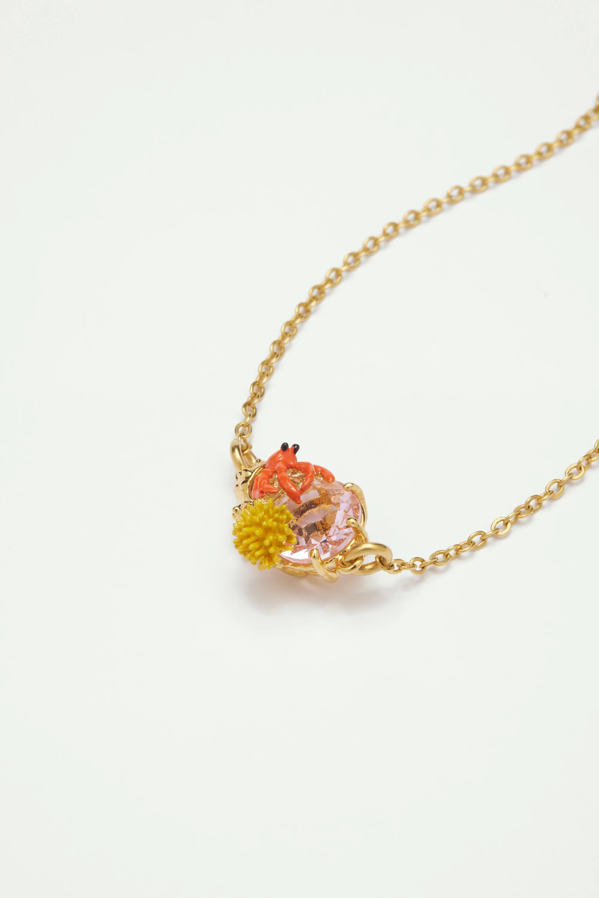 Bracelet fin coquillage, coraux , et pierres en verre taillé - Image 3