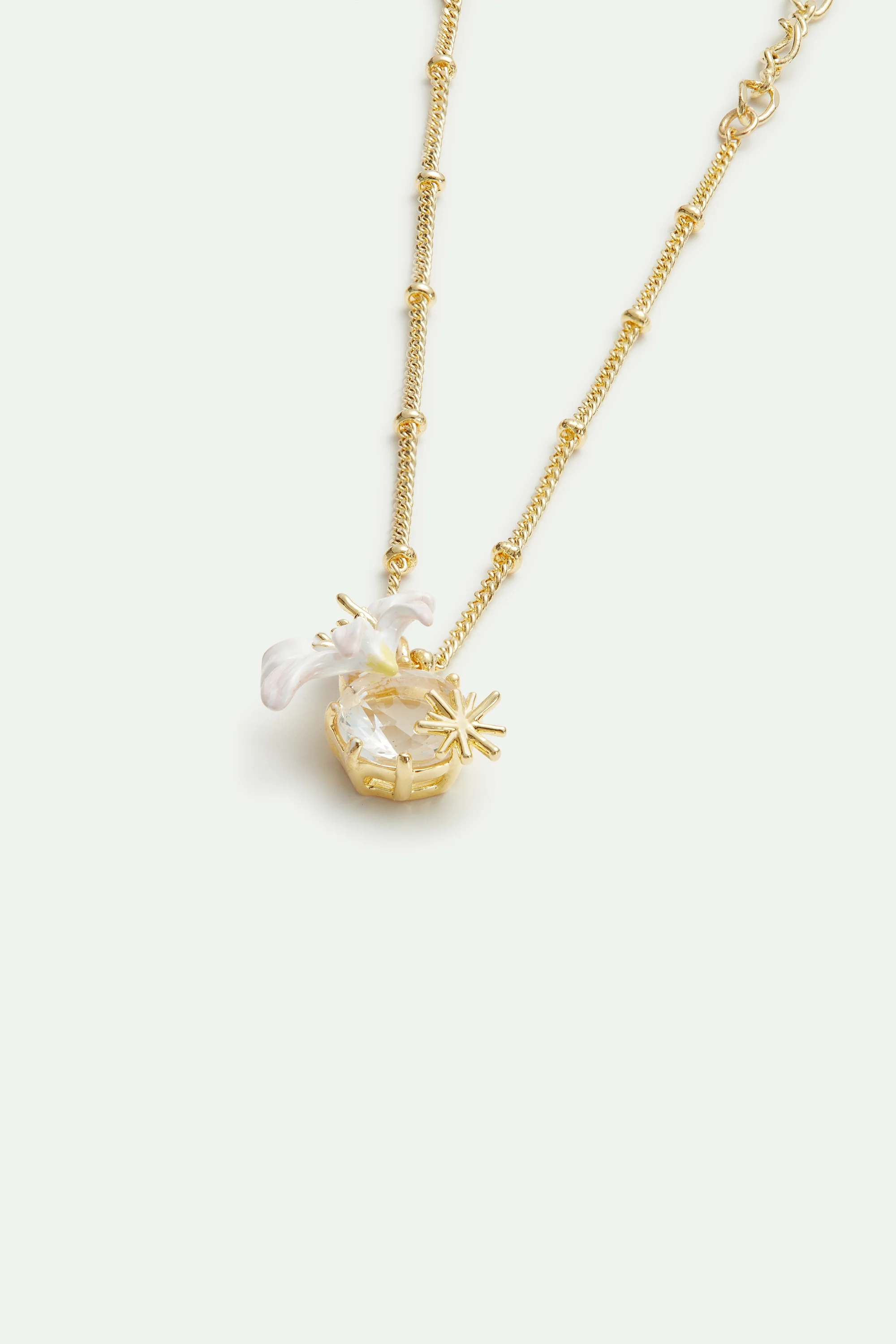 Bracelet fin Fleur de Lys et pierre facettée - Image 3