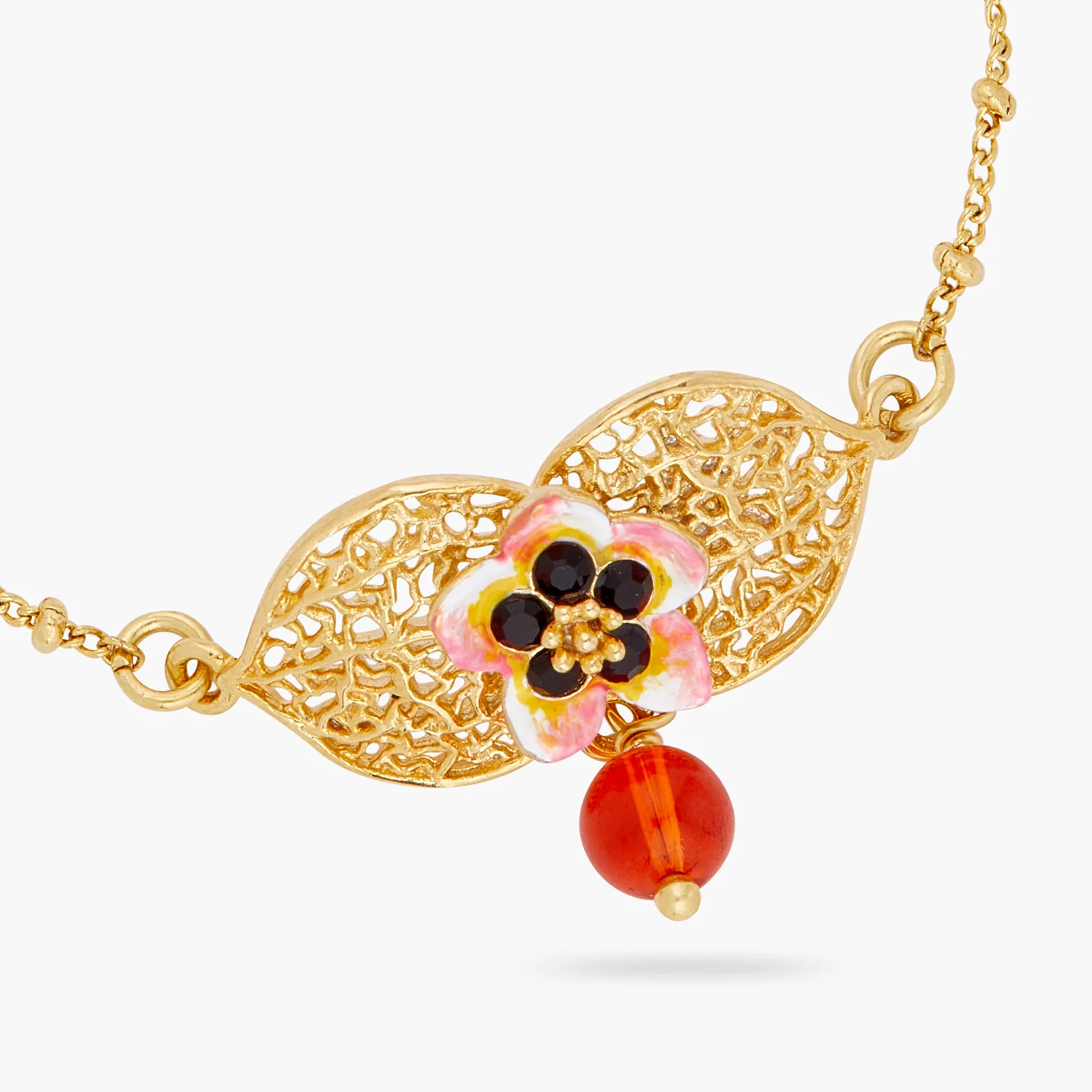 Bracelet fin fleur de tiaré et physalis - Image 2